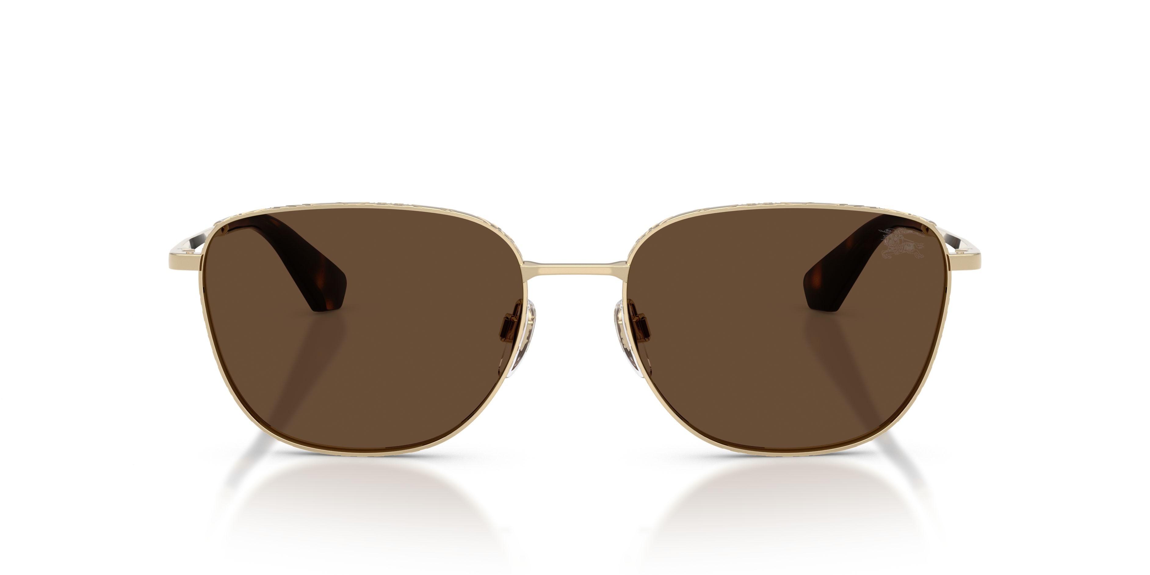 Sunglasses Burberry BE 3171 (110973) color oro chiaro shape square lenses marrone scuro