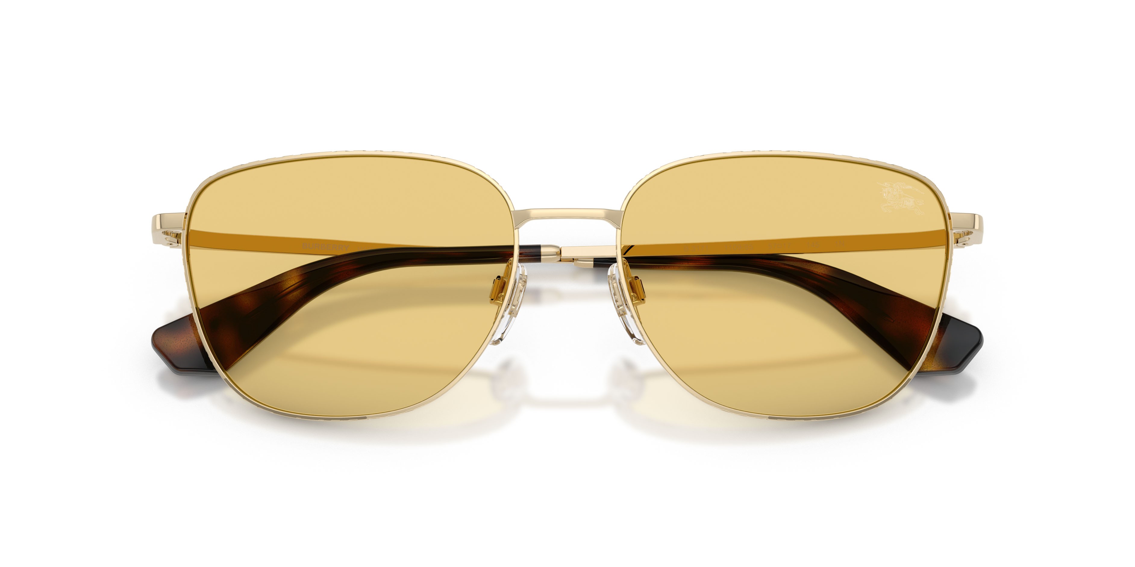 Sunglasses Burberry BE 3171 (110985) color oro chiaro shape square lenses giallo