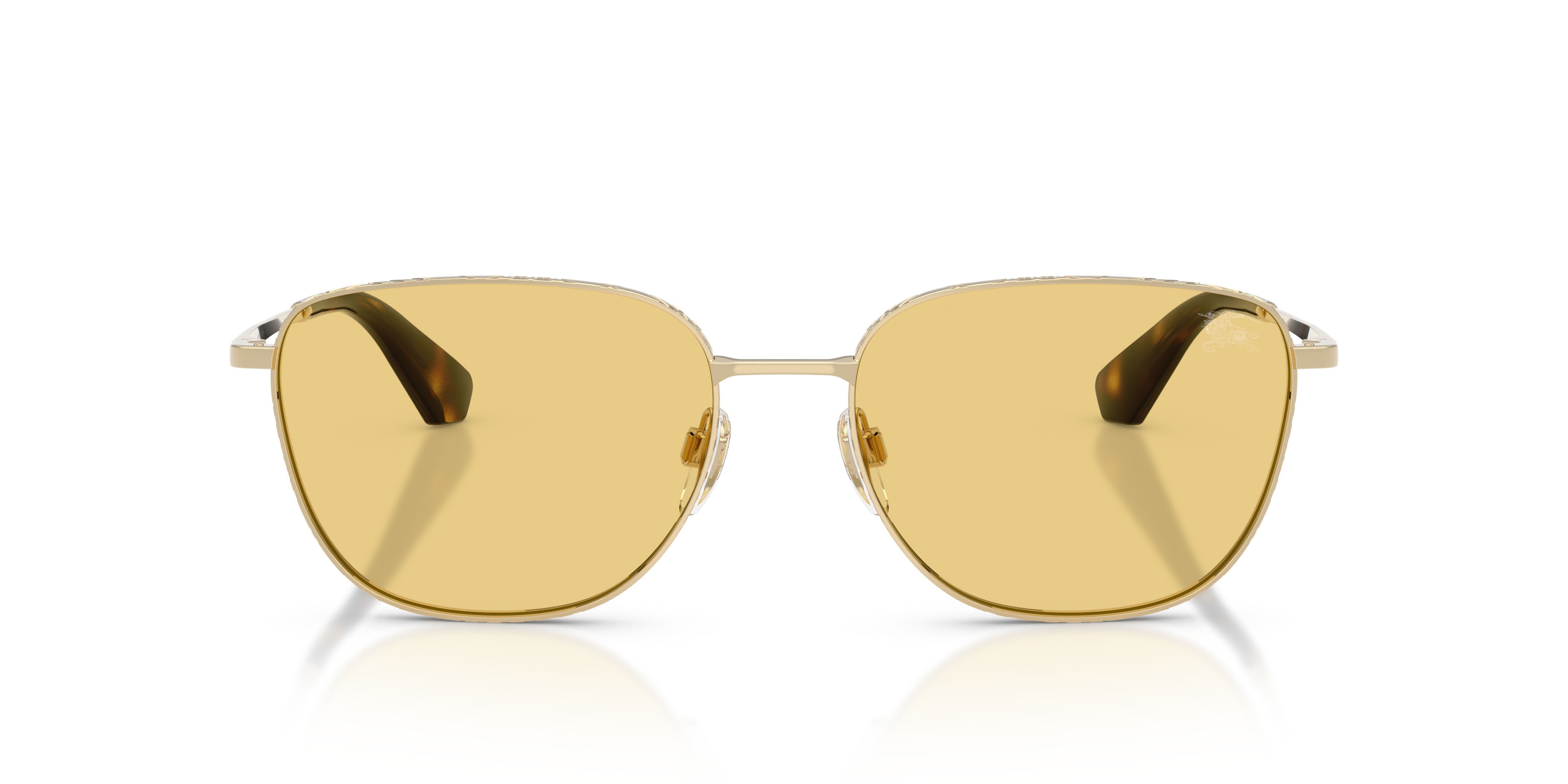 Sunglasses Burberry BE 3171 (110985) color oro chiaro shape square lenses giallo