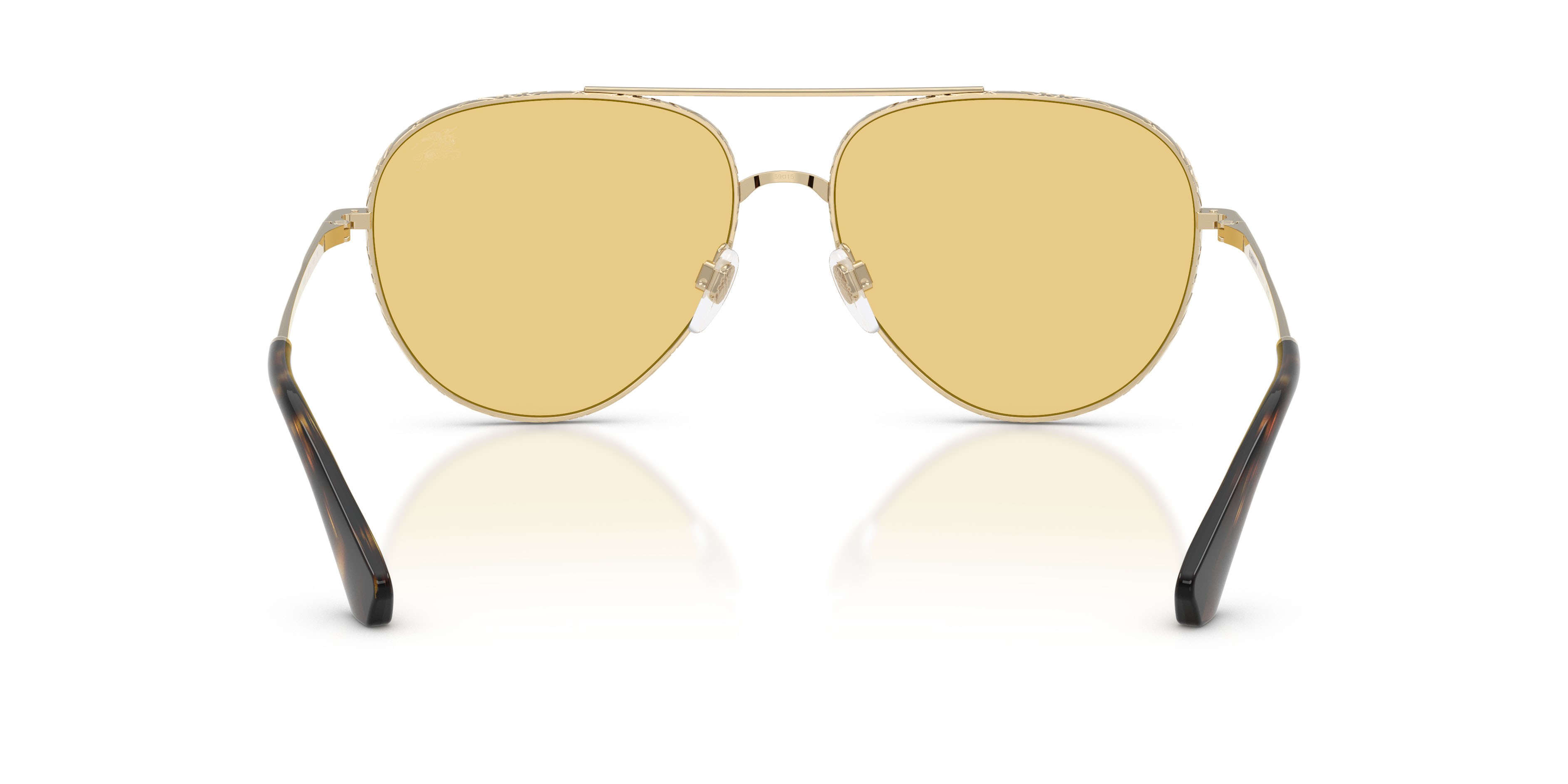 Sunglasses Burberry BE 3172 (110985) color oro chiaro shape aviator lenses giallo