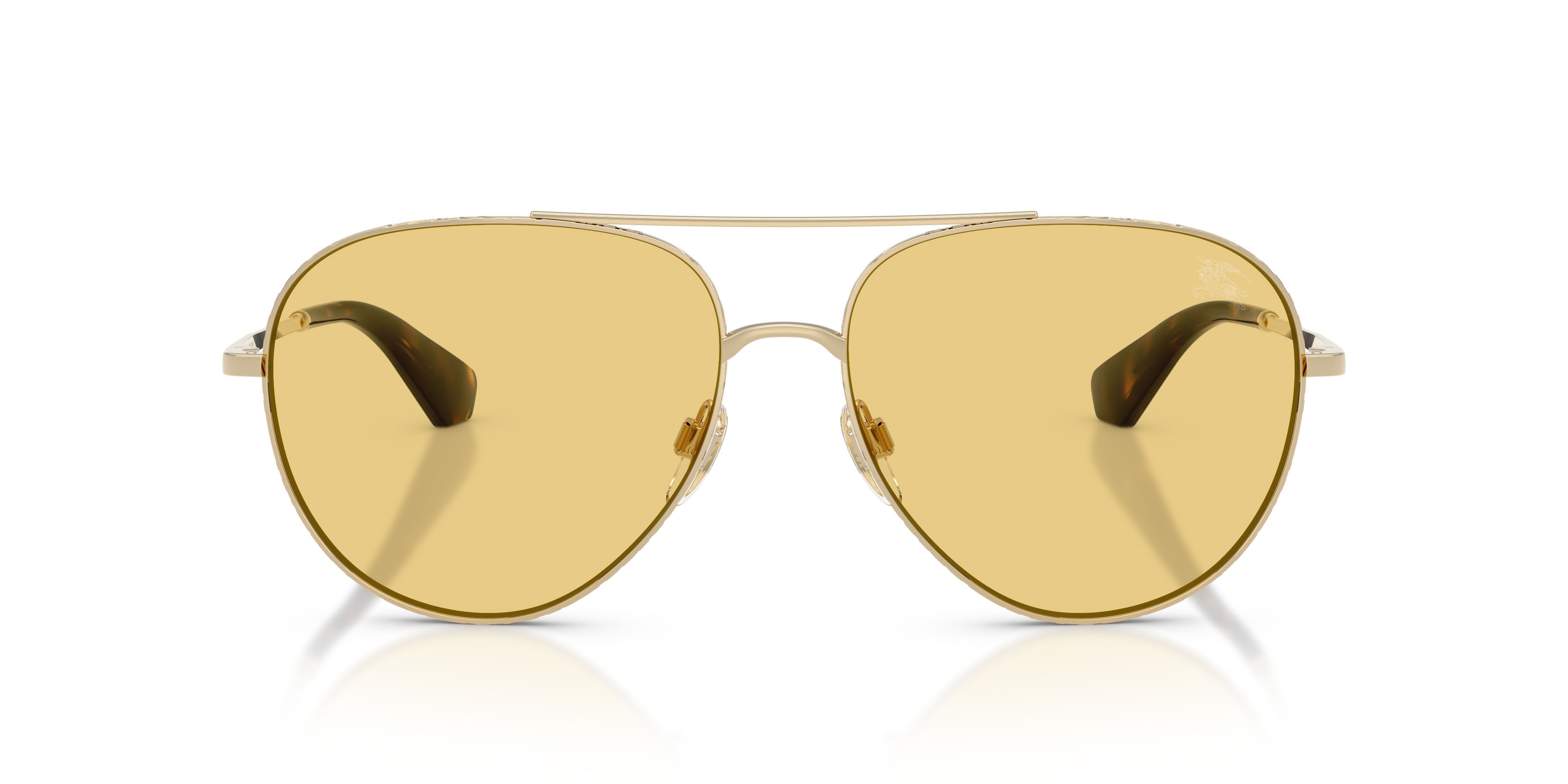Sunglasses Burberry BE 3172 (110985) color oro chiaro shape aviator lenses giallo