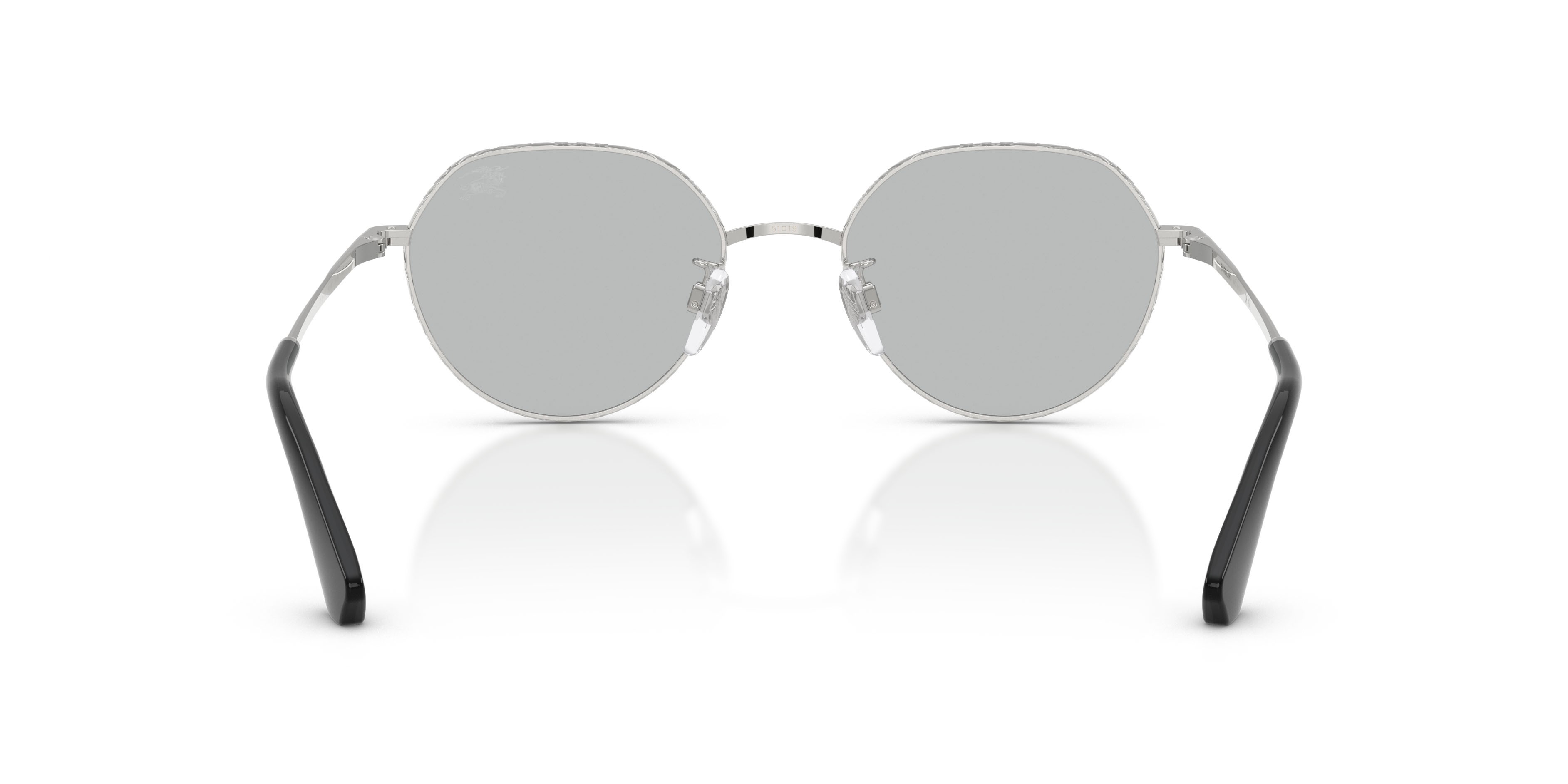 Sunglasses Burberry BE 3173D (100587) color argento shape round lenses grigio chiaro