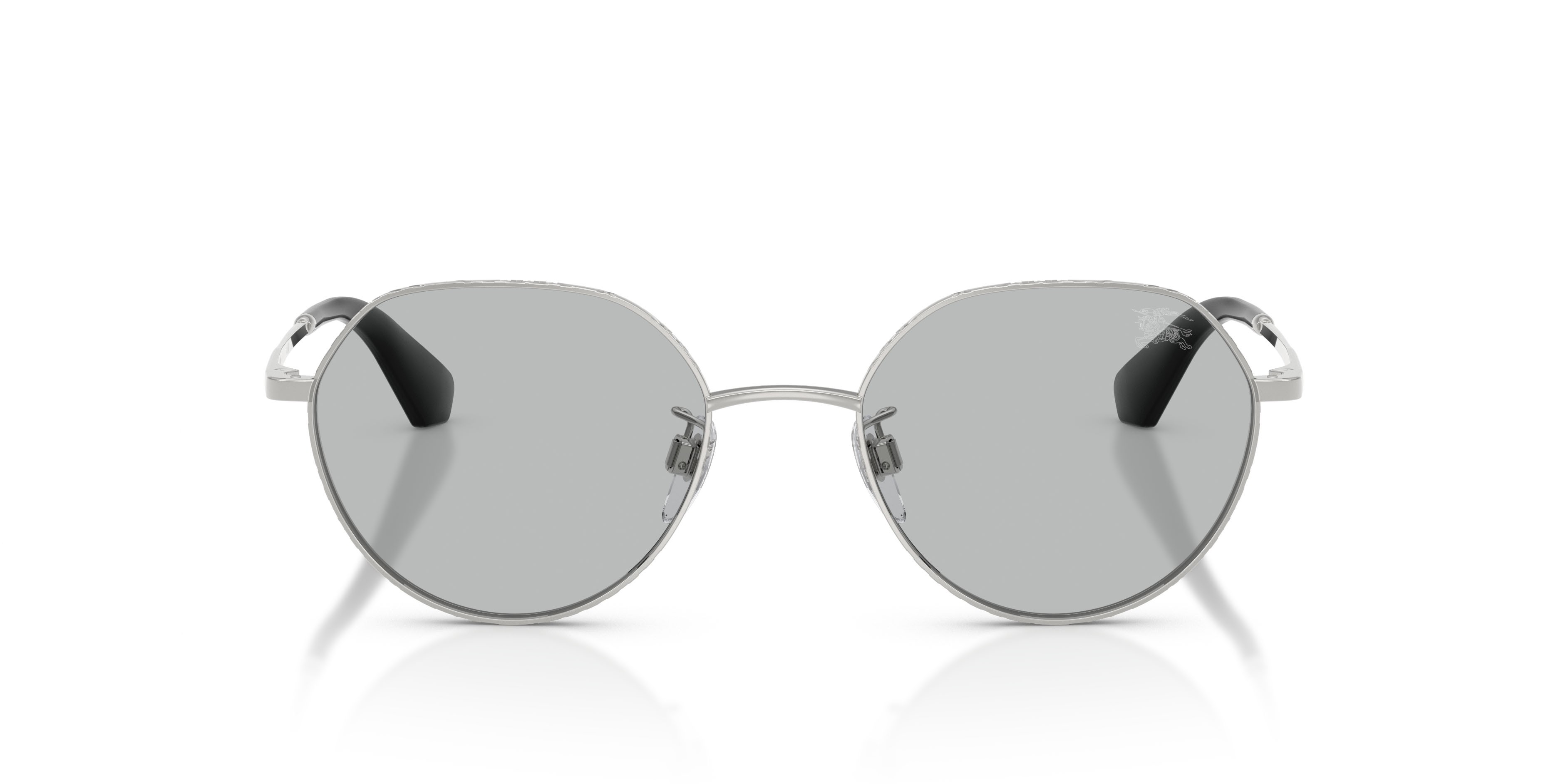 Sunglasses Burberry BE 3173D (100587) color argento shape round lenses grigio chiaro