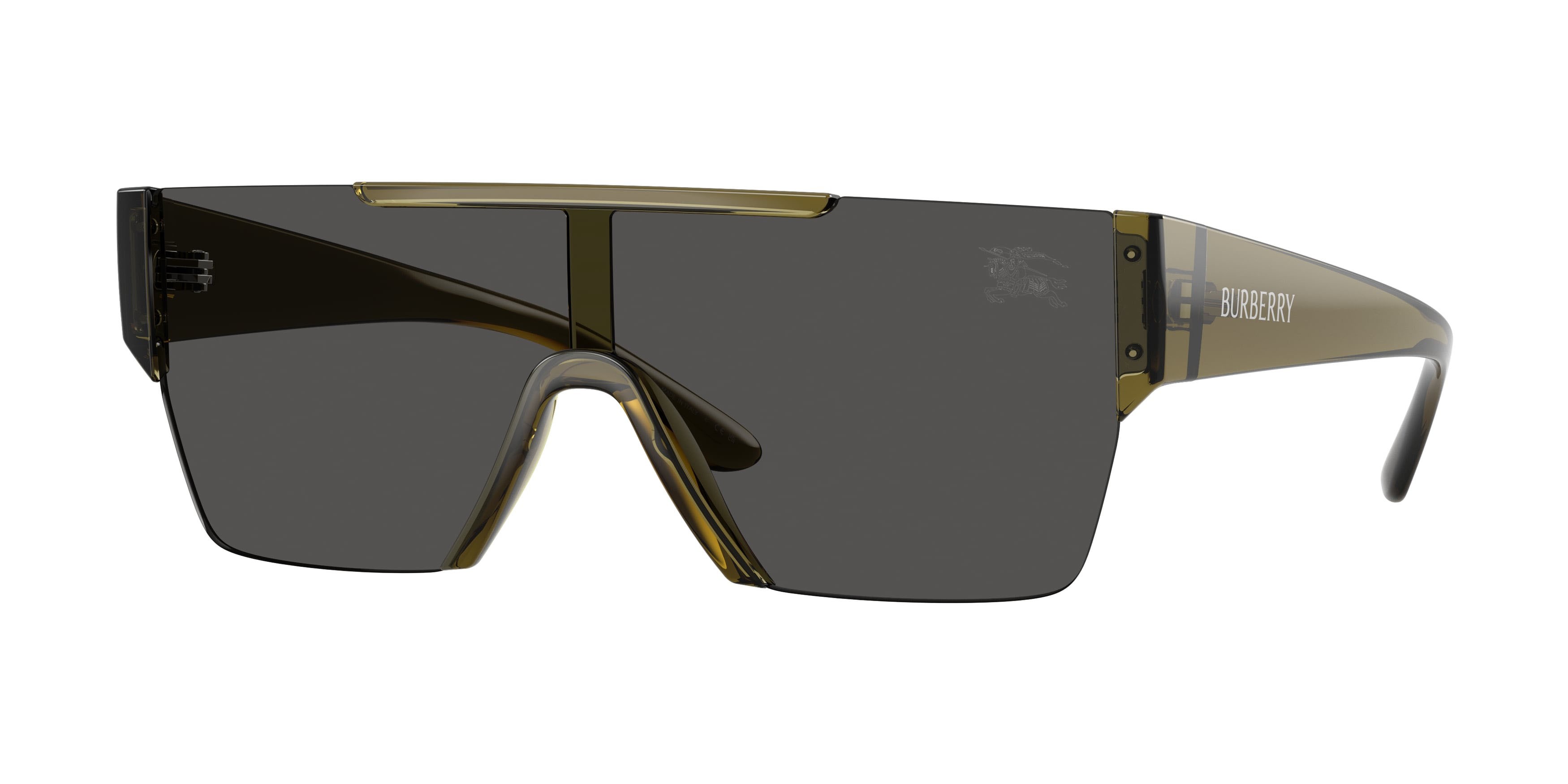 Occhiali da sole Burberry BE 4291 (424687) colore verde forma rettangolare lenti grigio scuro
