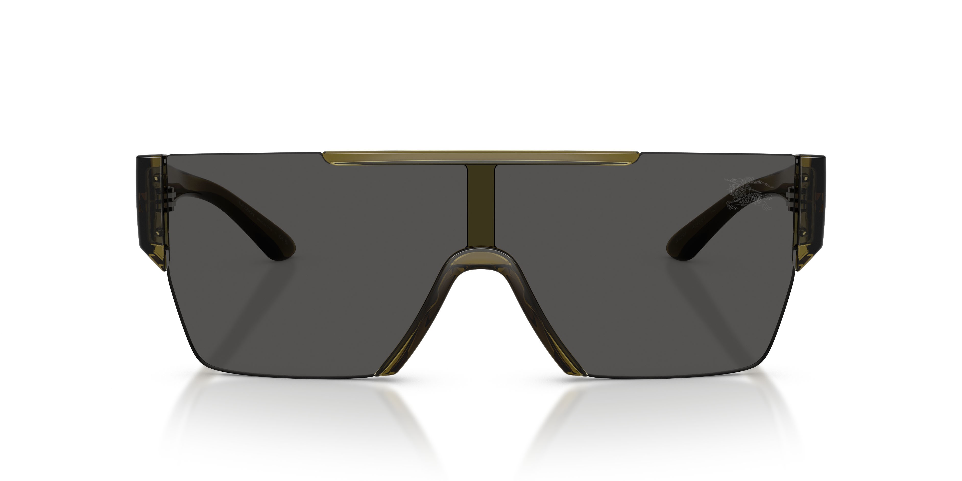 Occhiali da sole Burberry BE 4291 (424687) colore verde forma rettangolare lenti grigio scuro