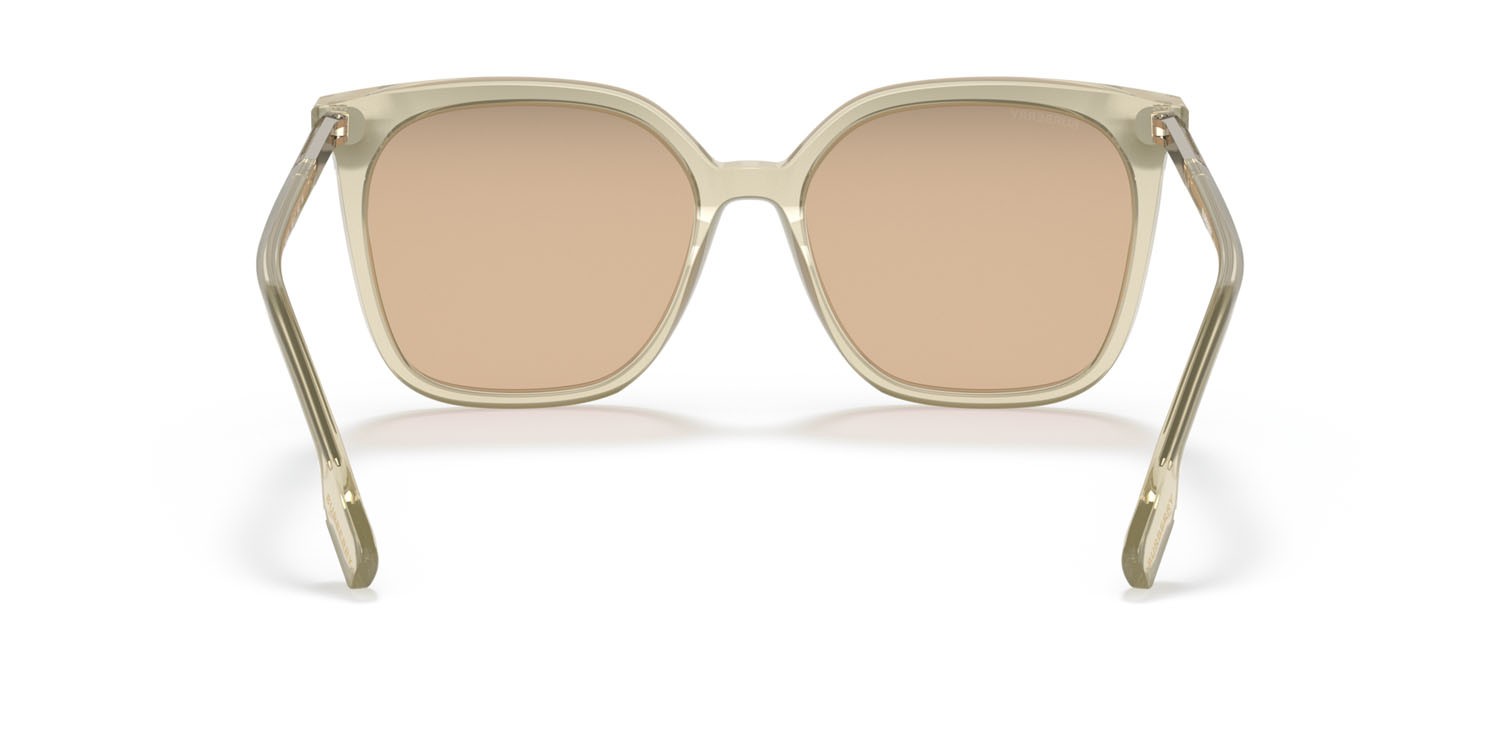 Sonnenbrillen Burberry Emily BE 4347 (385273) farbe giallo form quadratisch gläser marrone chiaro