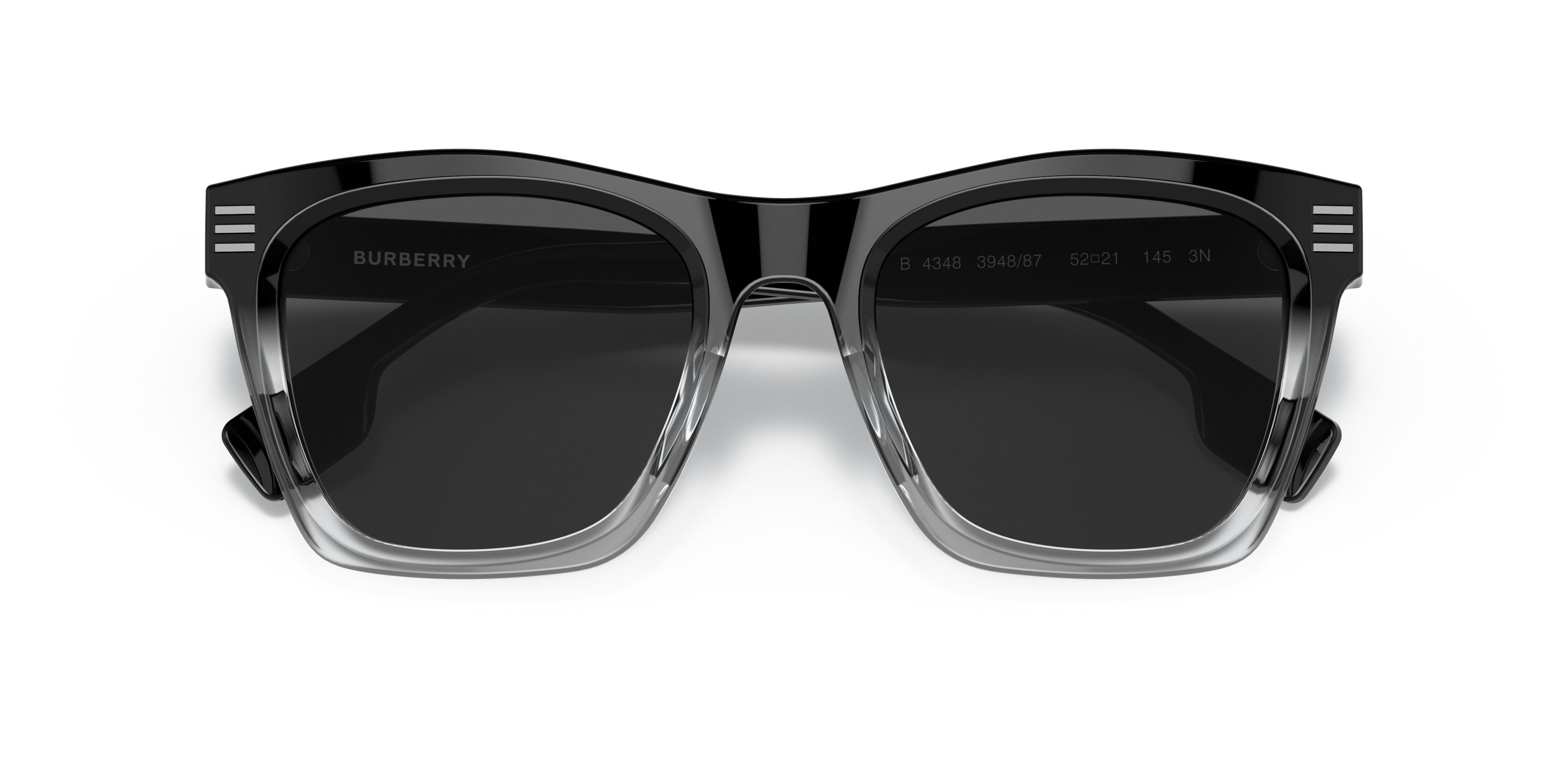 Sonnenbrillen Burberry Cooper BE 4348 (394887) farbe nero form quadratisch gläser grigio scuro