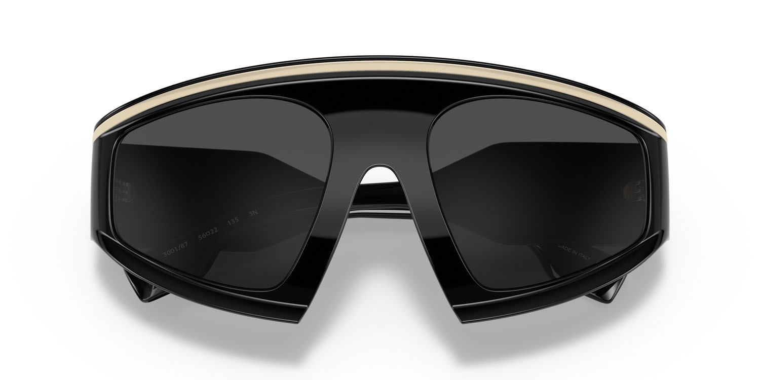 Sonnenbrillen Burberry Brooke BE 4353 (300187) farbe nero form unregelmäßig gläser grigio scuro