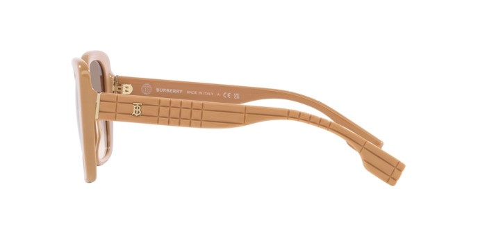 Sonnenbrillen Burberry Helena BE 4371 (399013) farbe beige (beige) form quadratisch gläser marrone sfumato