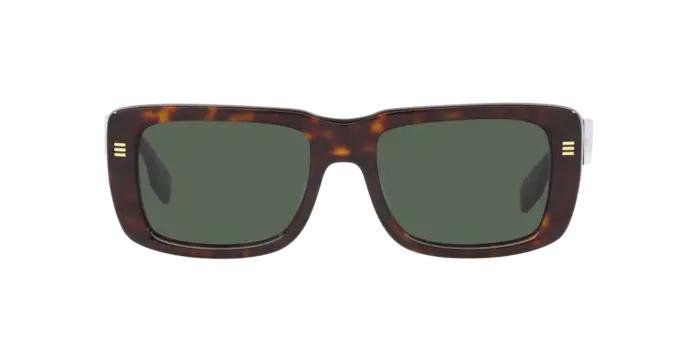 Occhiali da sole Burberry Jarvis BE 4376U (300271) colore havana scuro forma rettangolare lenti verde scuro