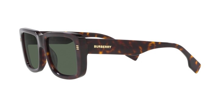 Occhiali da sole Burberry Jarvis BE 4376U (300271) colore havana scuro forma rettangolare lenti verde scuro