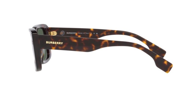 Occhiali da sole Burberry Jarvis BE 4376U (300271) colore havana scuro forma rettangolare lenti verde scuro