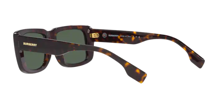 Occhiali da sole Burberry Jarvis BE 4376U (300271) colore havana scuro forma rettangolare lenti verde scuro