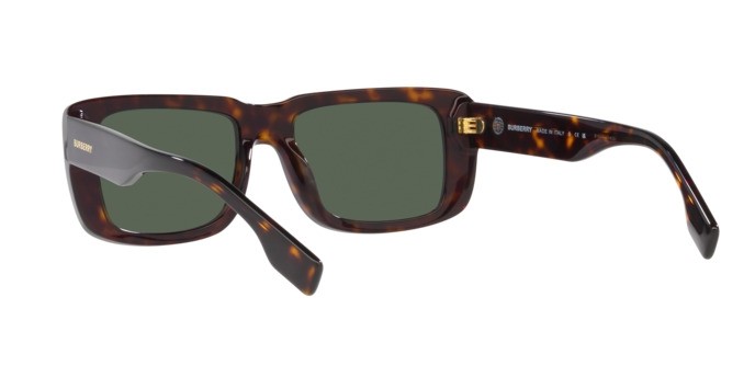 Occhiali da sole Burberry Jarvis BE 4376U (300271) colore havana scuro forma rettangolare lenti verde scuro