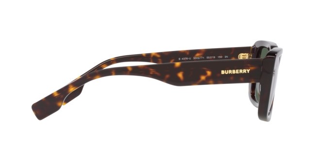 Occhiali da sole Burberry Jarvis BE 4376U (300271) colore havana scuro forma rettangolare lenti verde scuro