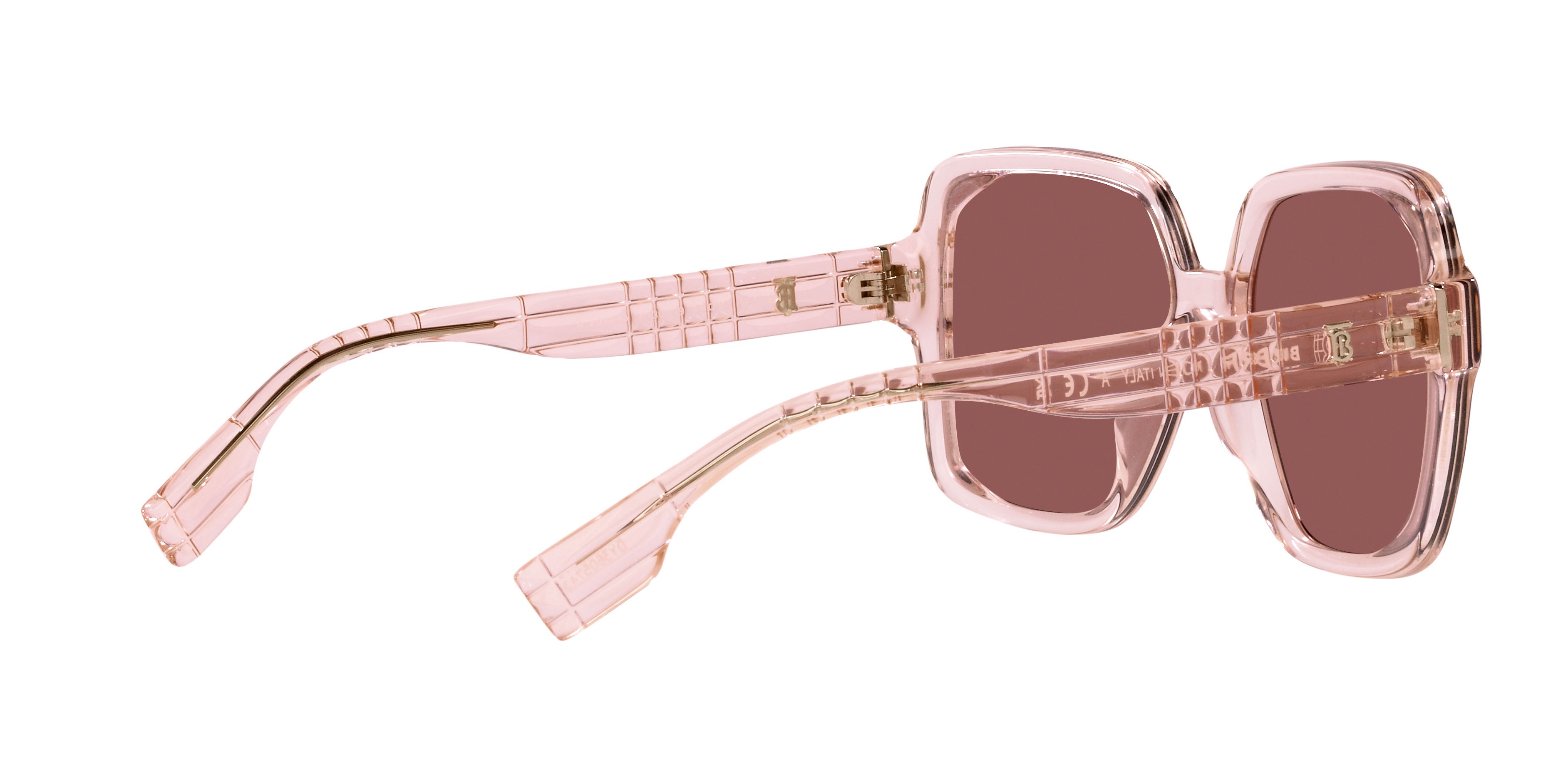 Sunglasses Burberry BE 4379D (403069) color rosa shape square lenses violetto scuro