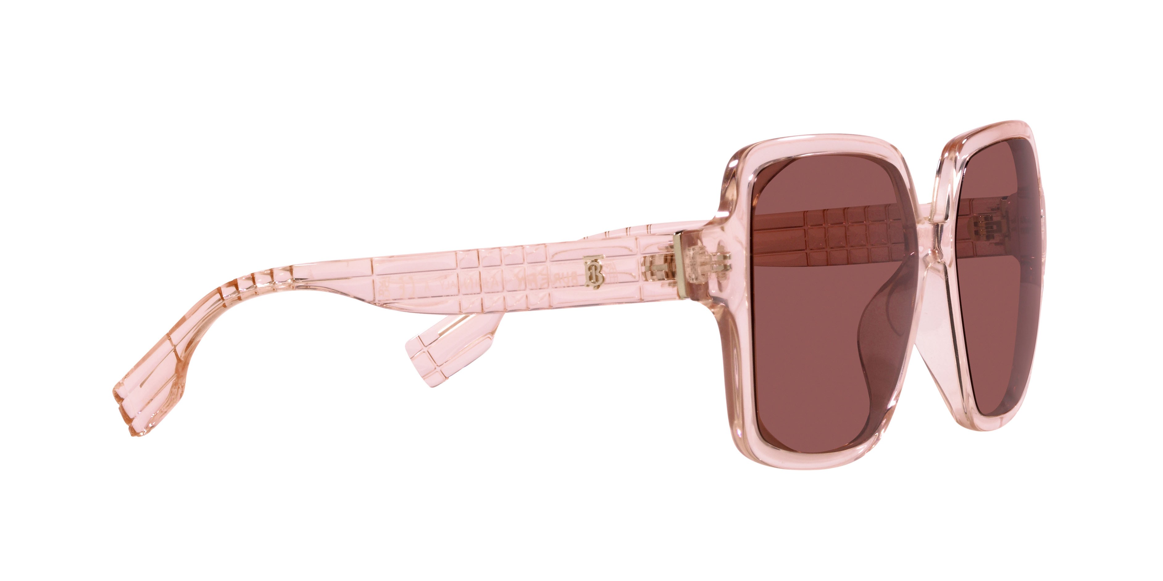 Sunglasses Burberry BE 4379D (403069) color rosa shape square lenses violetto scuro
