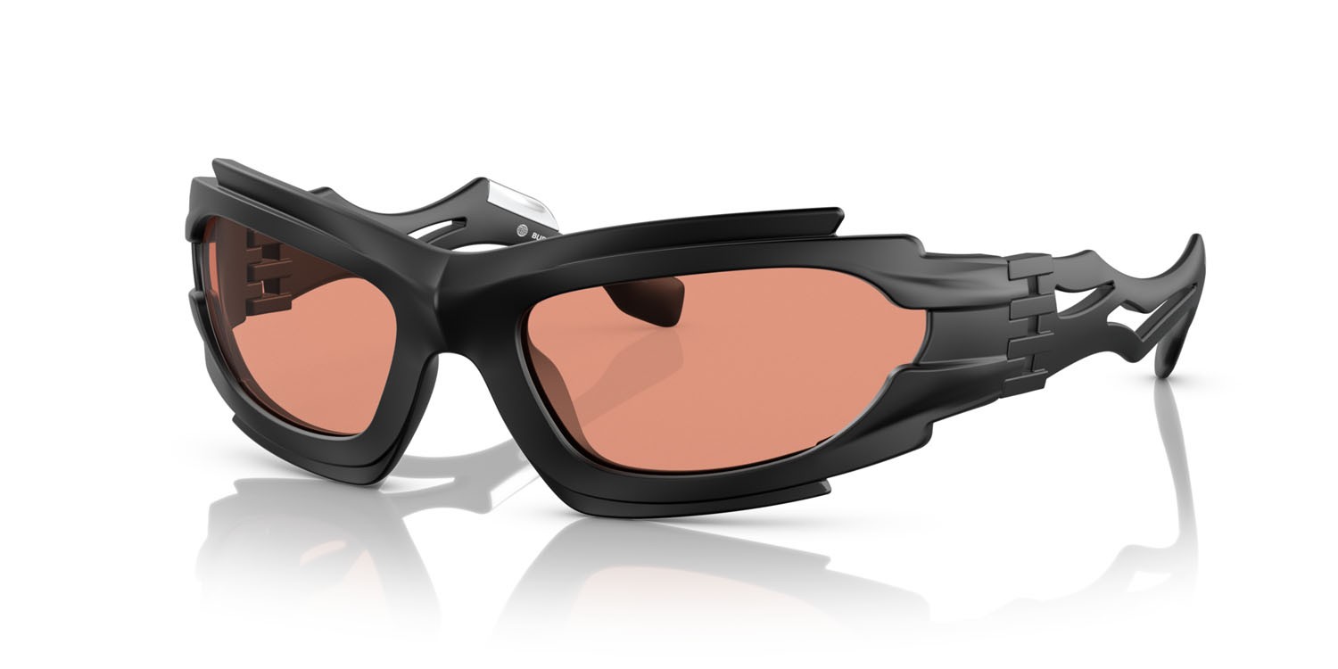 Sonnenbrillen Burberry Marlowe BE 4384 (346474) farbe nero form unregelmäßig gläser arancione