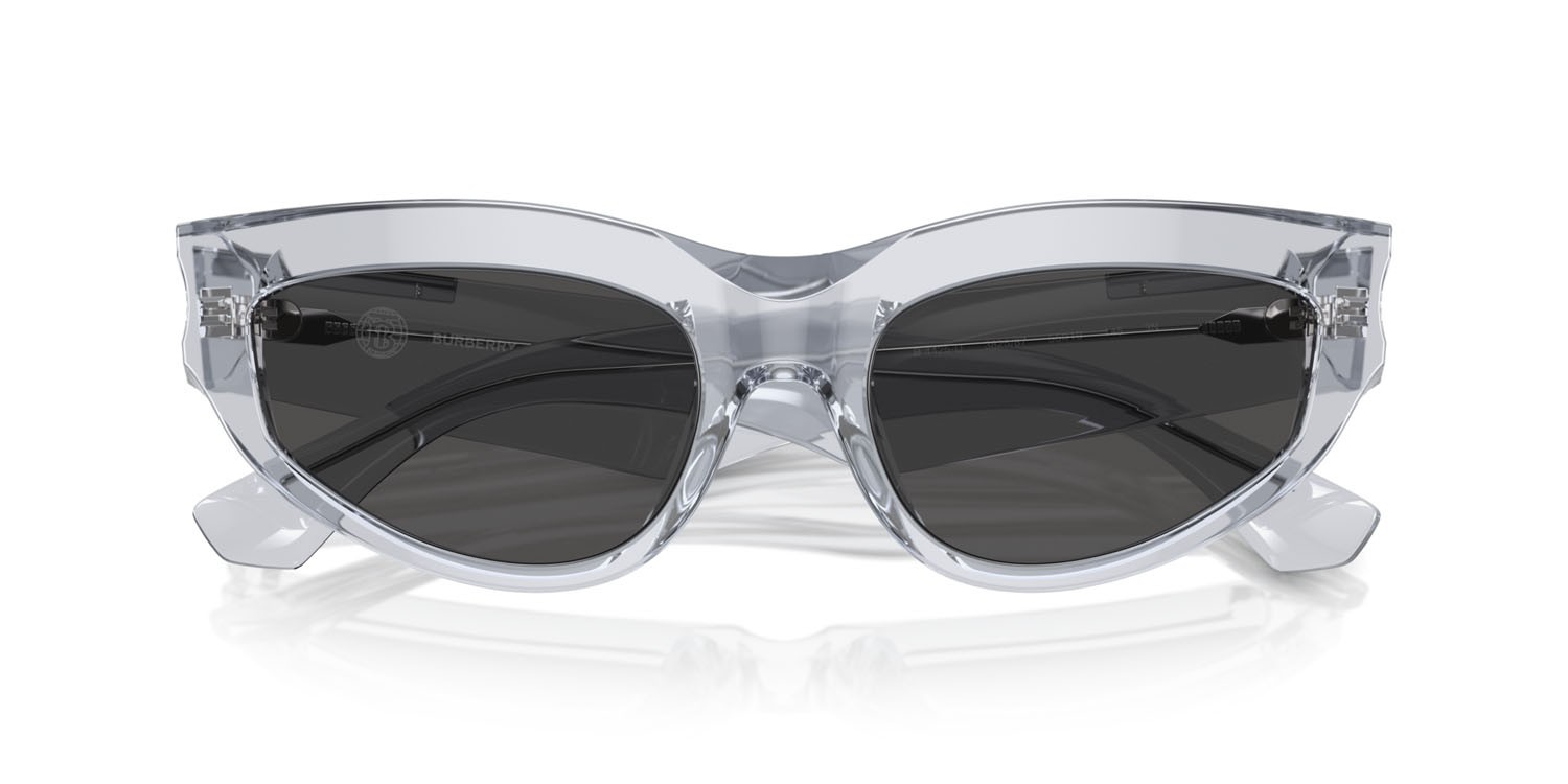 Sunglasses Burberry BE 4425U (382587) color grigio shape cat eye lenses grigio scuro