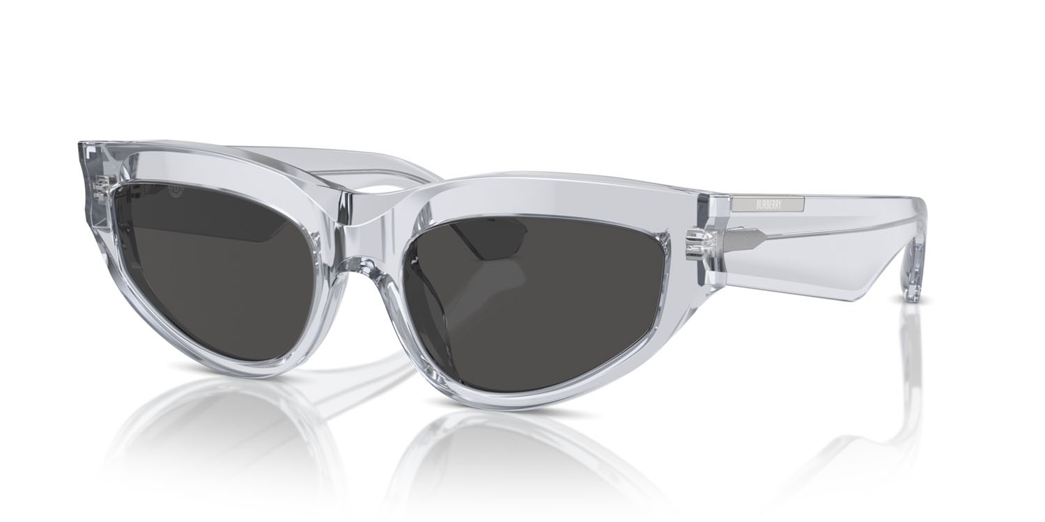 Sunglasses Burberry BE 4425U (382587) color grigio shape cat eye lenses grigio scuro