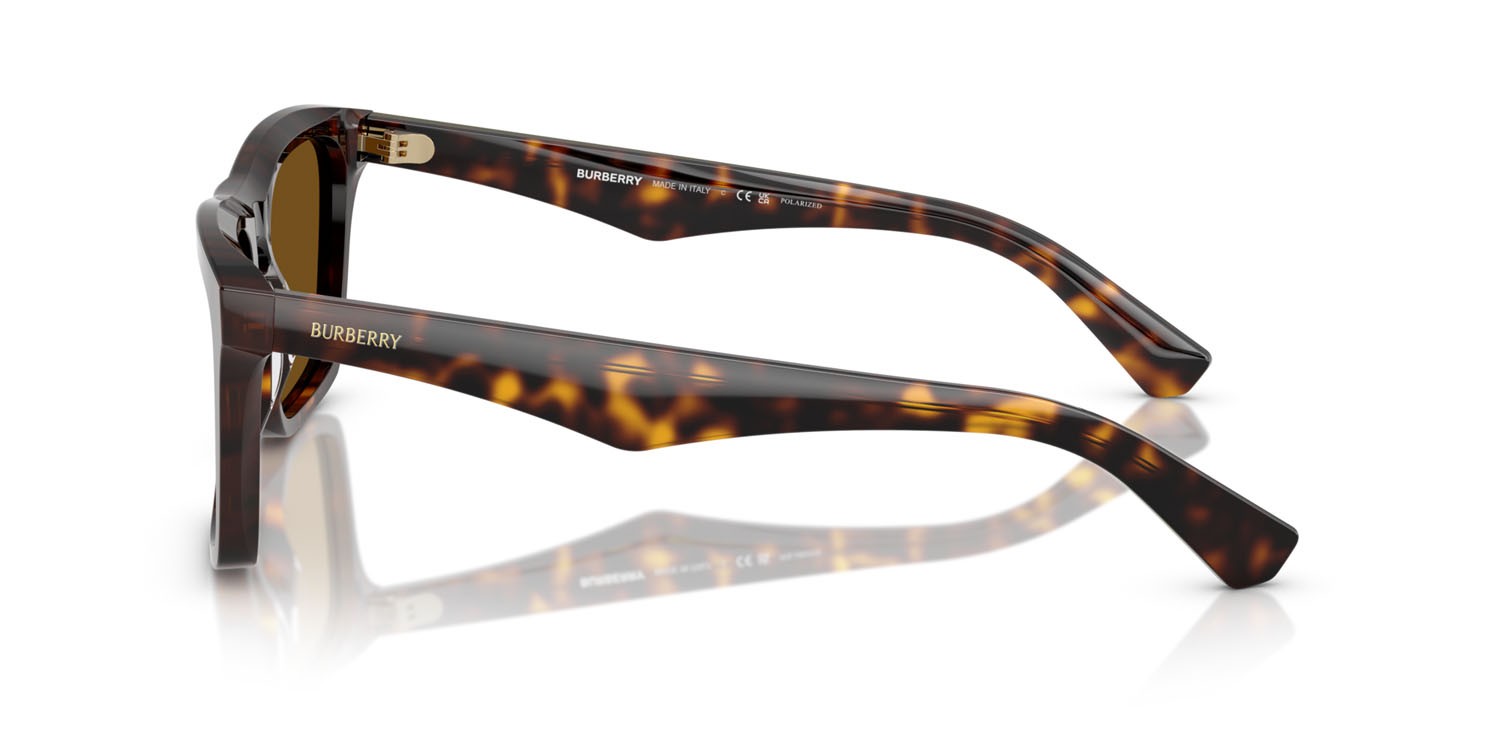 Occhiali da sole Burberry BE 4434 (300283) colore havana scuro forma quadrato lenti polar marrone scuro