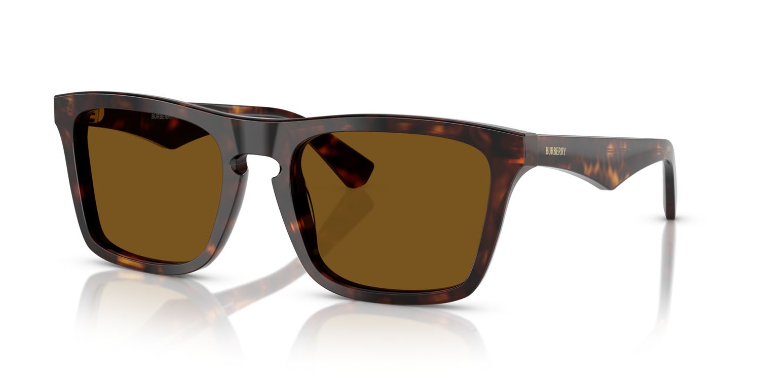 Occhiali da sole Burberry BE 4434 (300283) colore havana scuro forma quadrato lenti polar marrone scuro
