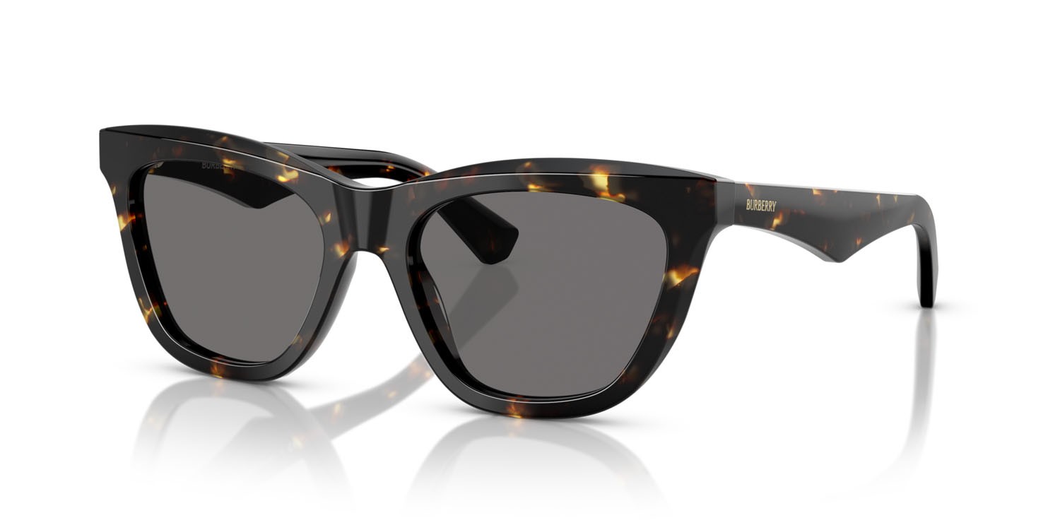 Sunglasses Burberry BE 4435 (410681) color havana giallo shape cat eye lenses polar grigio scuro