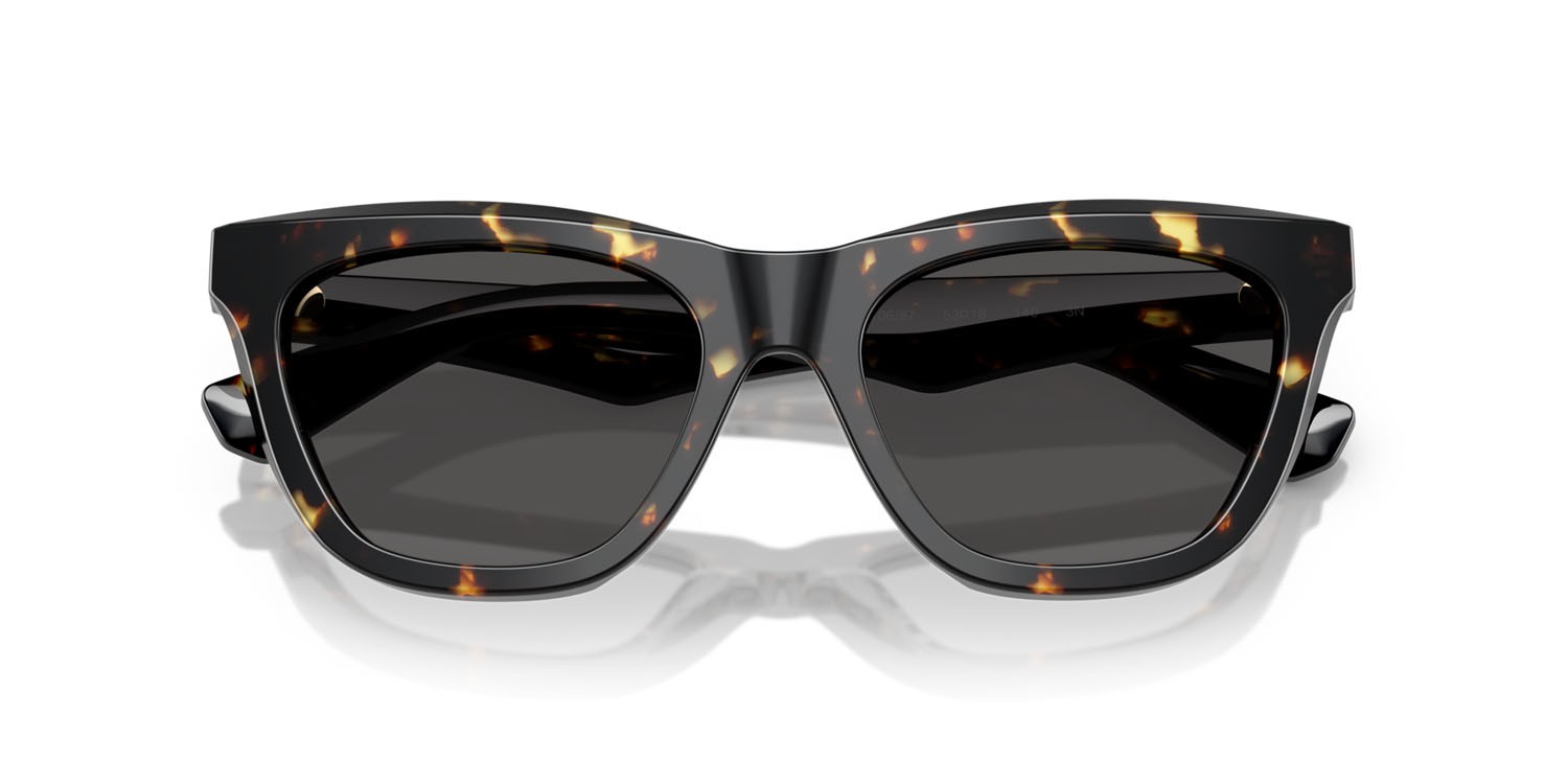 Sunglasses Burberry BE 4435 (410687) color havana giallo shape cat eye lenses grigio scuro