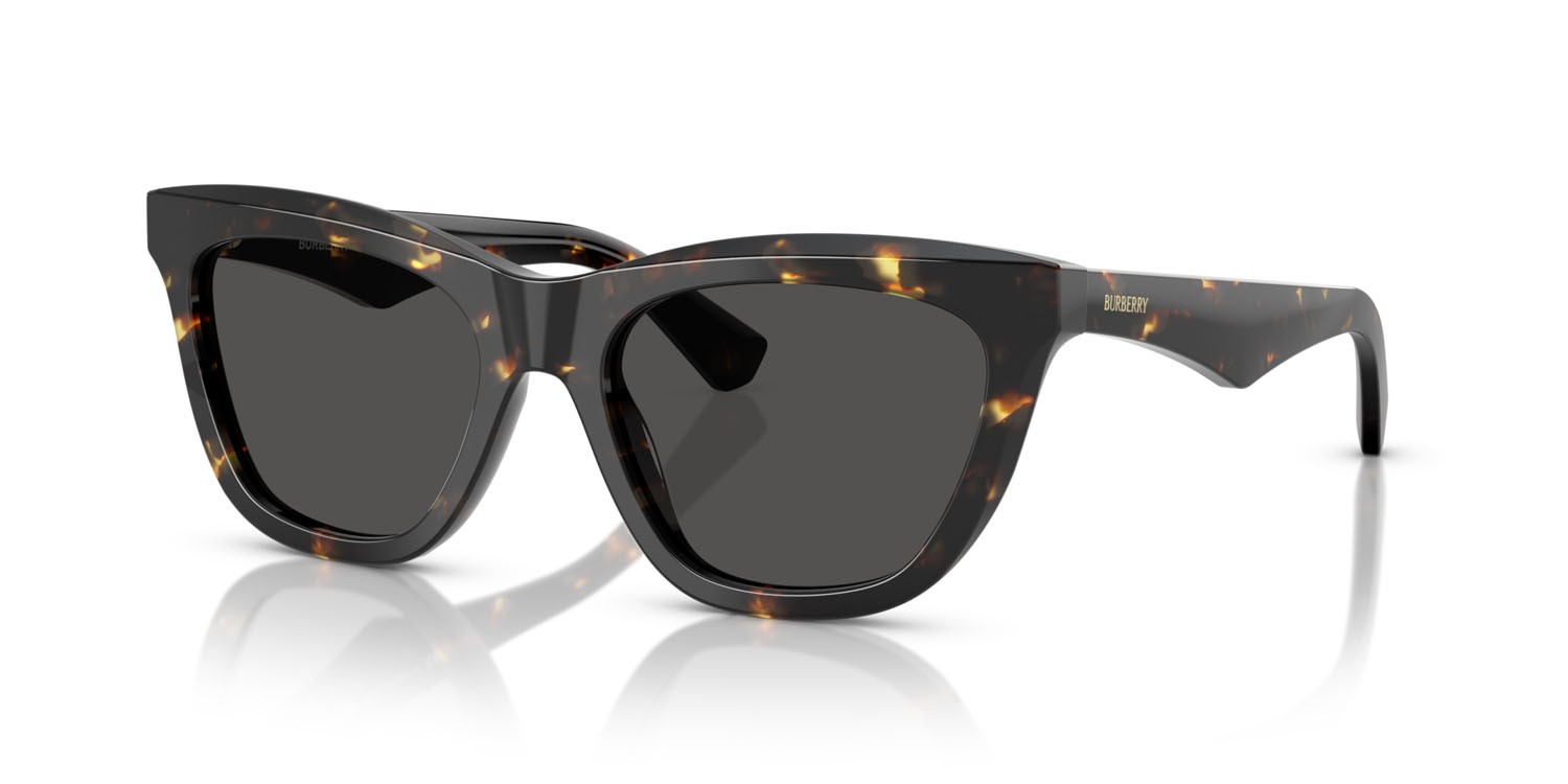 Sunglasses Burberry BE 4435 (410687) color havana giallo shape cat eye lenses grigio scuro