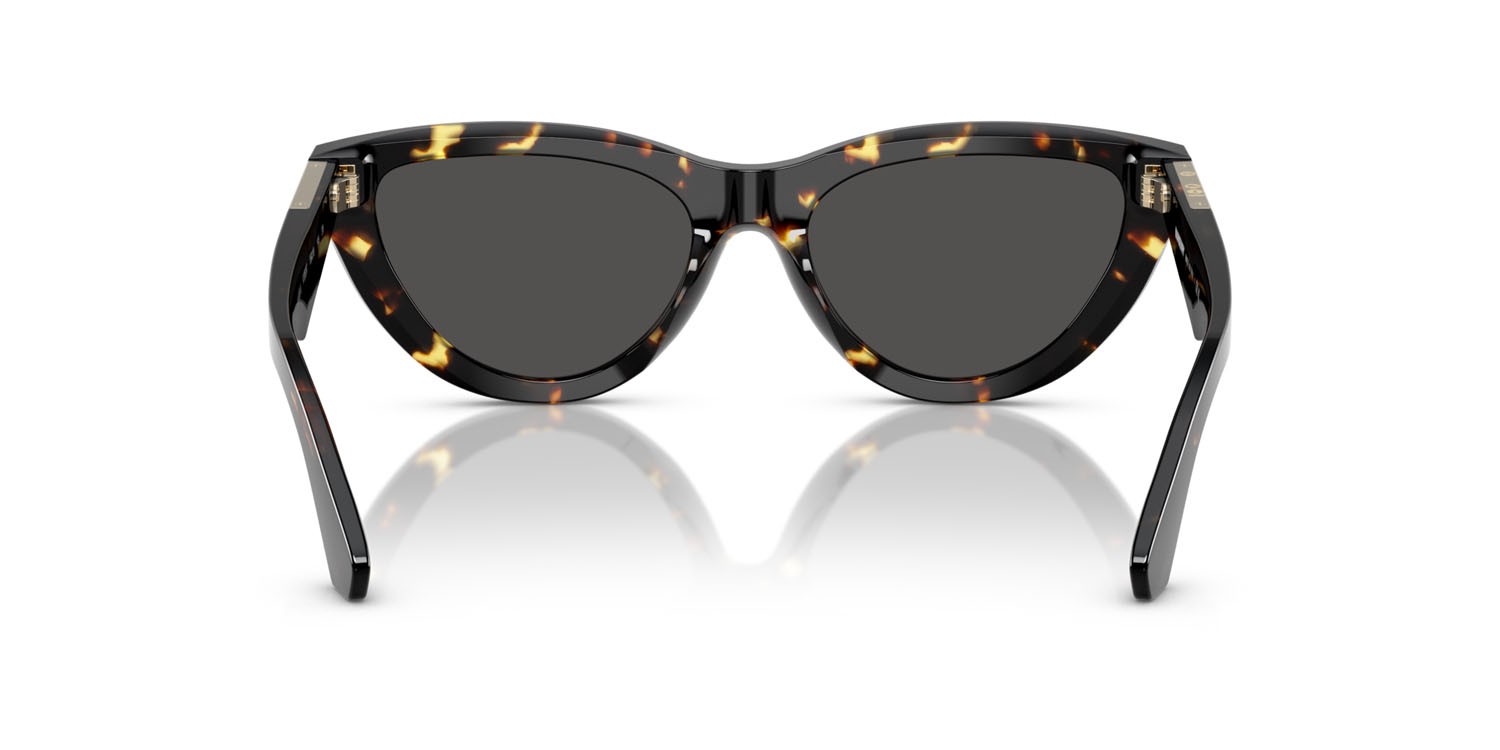Sonnenbrillen Burberry BE 4436U (410687) farbe havana giallo form cat-eye gläser grigio scuro