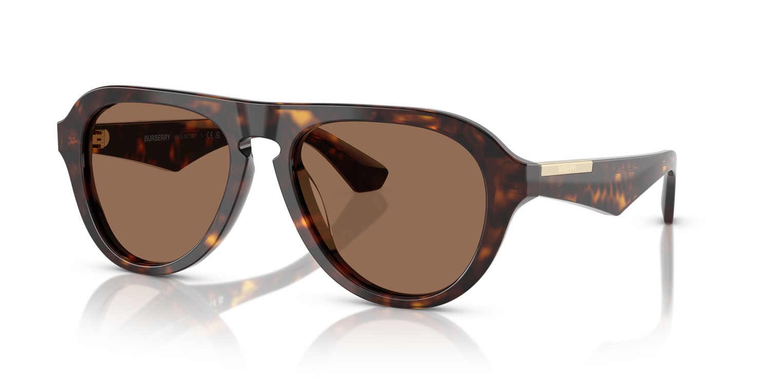 Occhiali da sole Burberry BE 4437U (300273) colore havana scuro forma aviator lenti marrone scuro