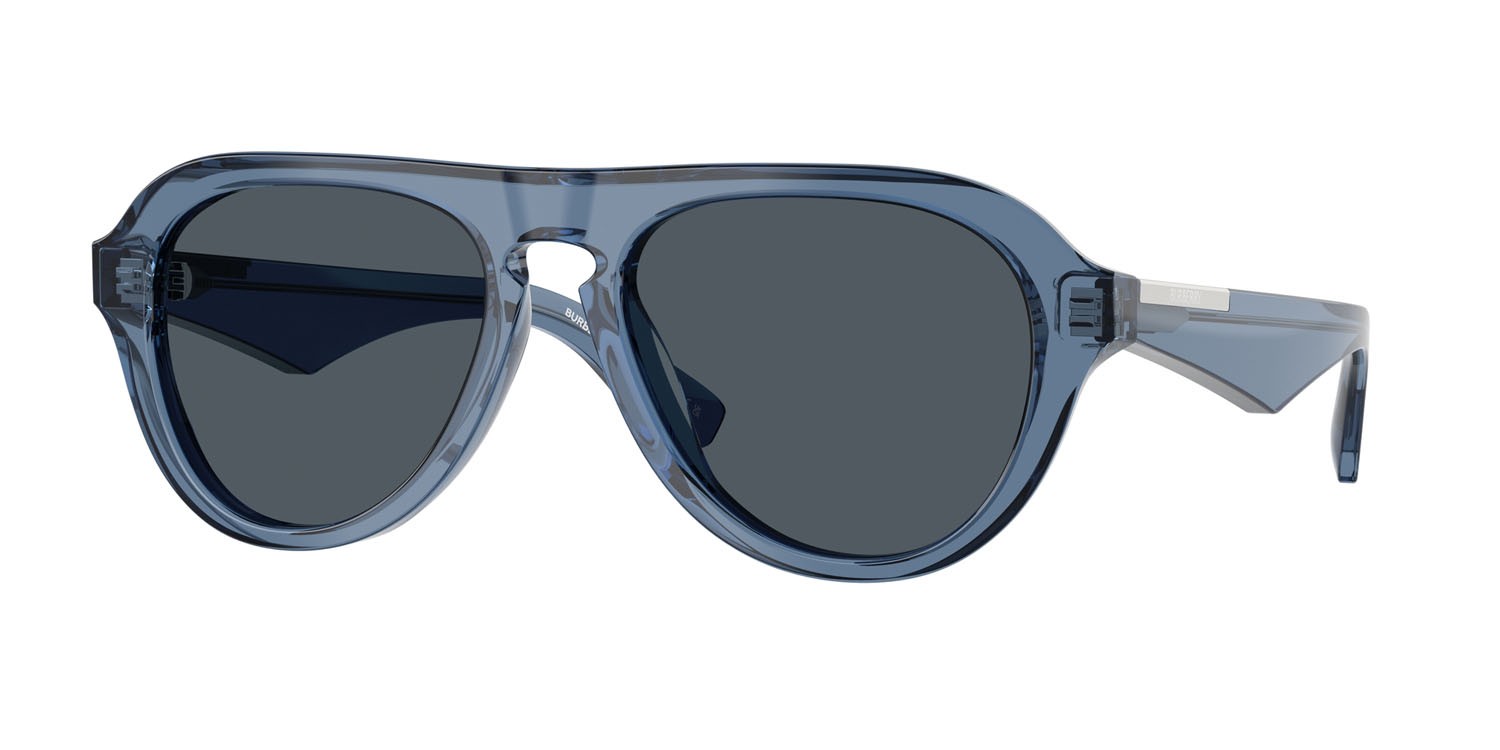 Occhiali da sole Burberry BE 4437U (411787) colore blu forma aviator lenti grigio scuro