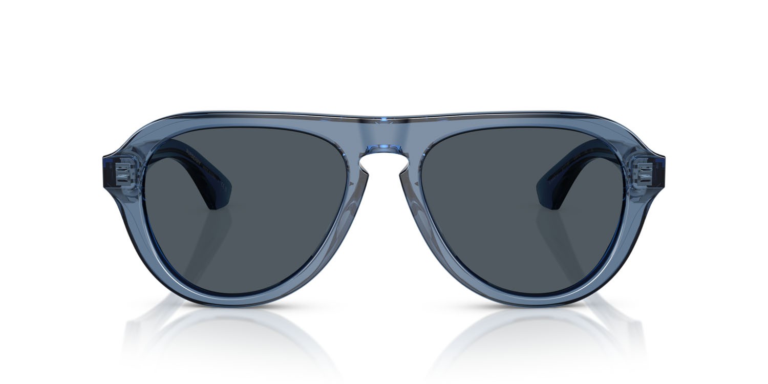 Occhiali da sole Burberry BE 4437U (411787) colore blu forma aviator lenti grigio scuro