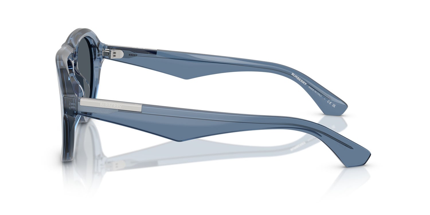 Occhiali da sole Burberry BE 4437U (411787) colore blu forma aviator lenti grigio scuro