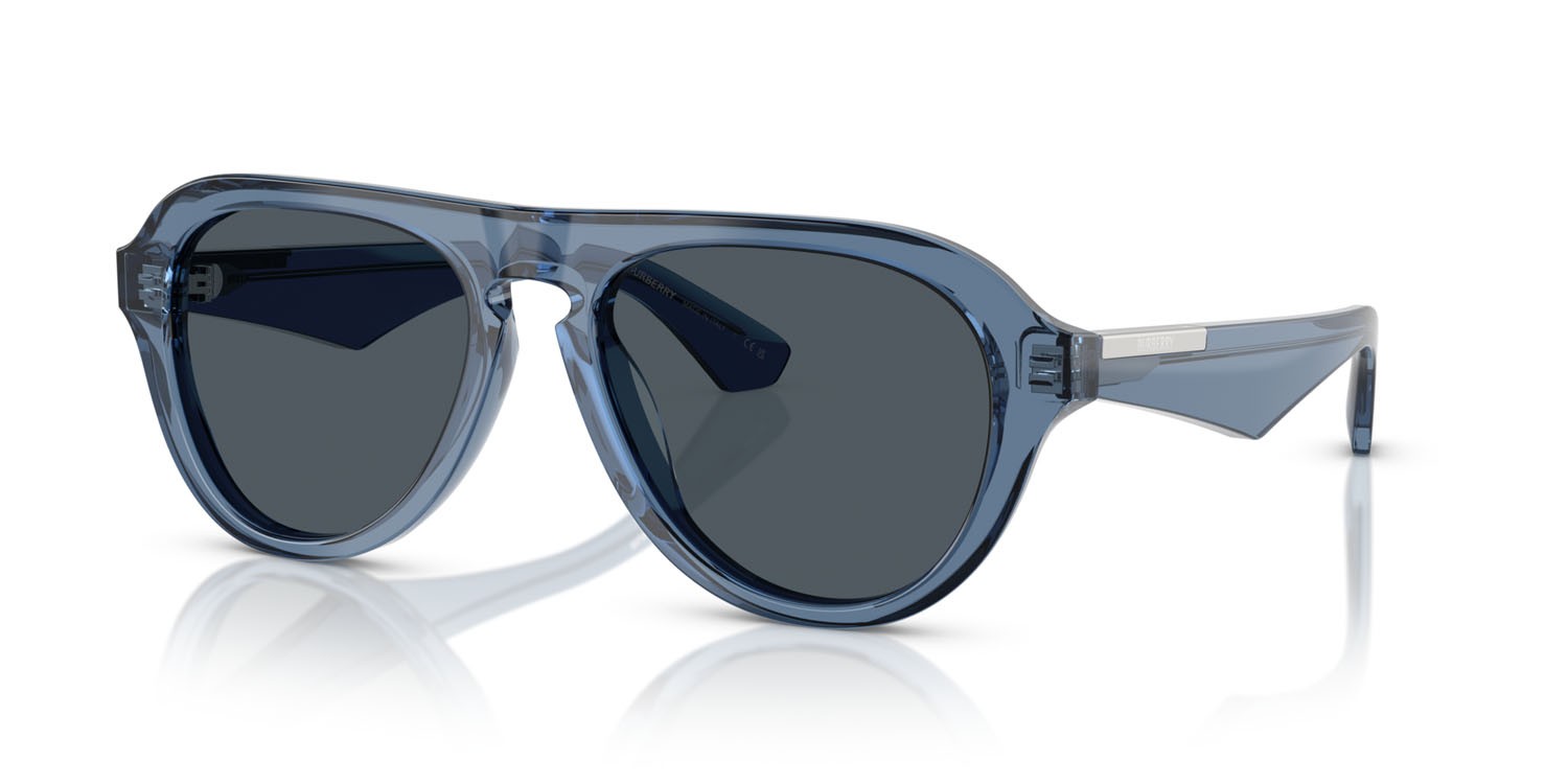 Occhiali da sole Burberry BE 4437U (411787) colore blu forma aviator lenti grigio scuro