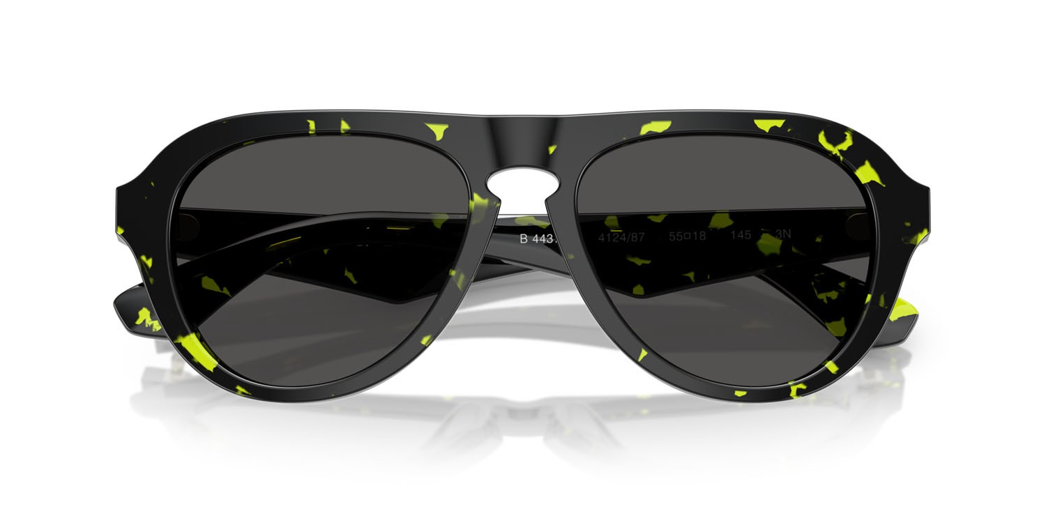 Occhiali da sole Burberry BE 4437U (412487) colore havana verde forma aviator lenti grigio scuro