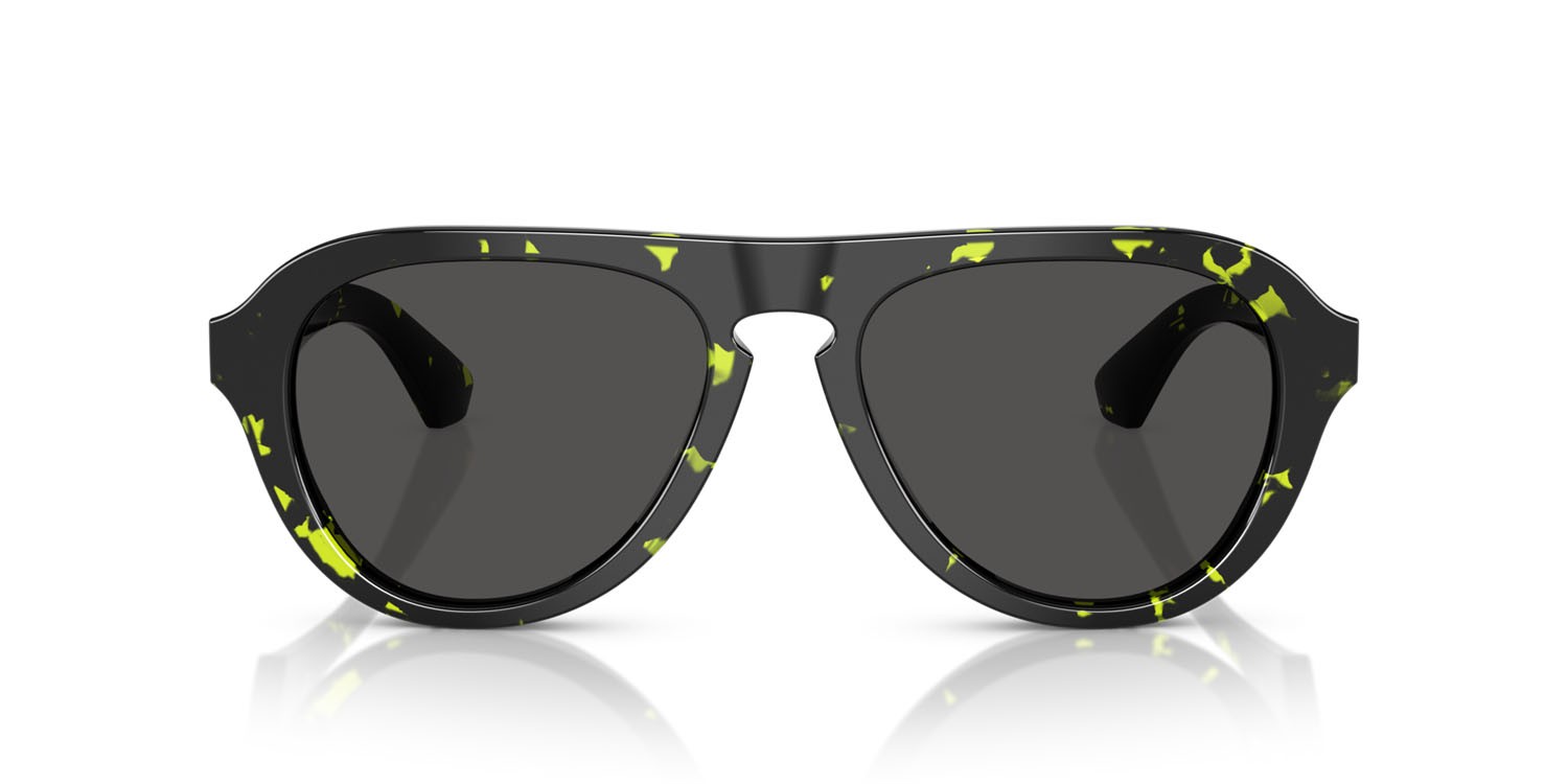 Occhiali da sole Burberry BE 4437U (412487) colore havana verde forma aviator lenti grigio scuro