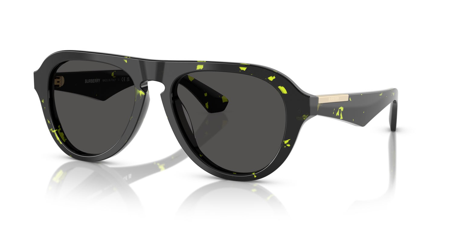 Occhiali da sole Burberry BE 4437U (412487) colore havana verde forma aviator lenti grigio scuro