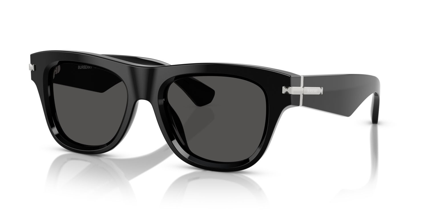 Occhiali da sole Burberry BE 4438U (300187) colore nero forma quadrato lenti grigio scuro