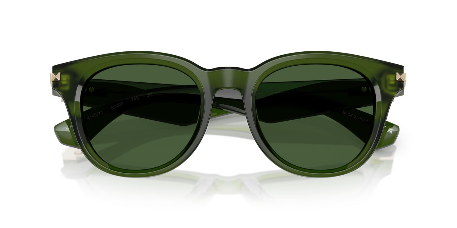 Occhiali da sole Burberry BE 4439 (414871) colore verde forma rotondo lenti verde scuro