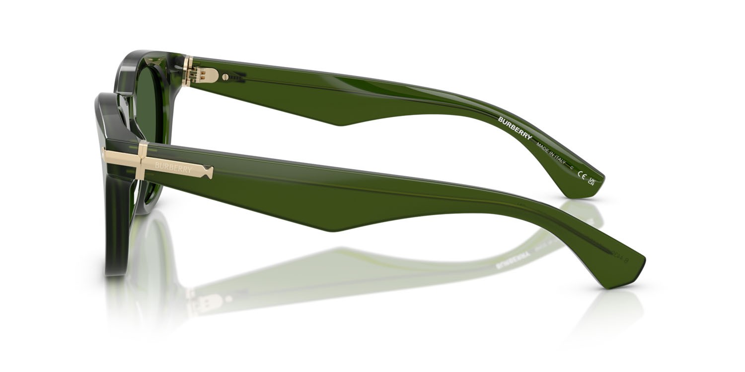 Occhiali da sole Burberry BE 4439 (414871) colore verde forma rotondo lenti verde scuro