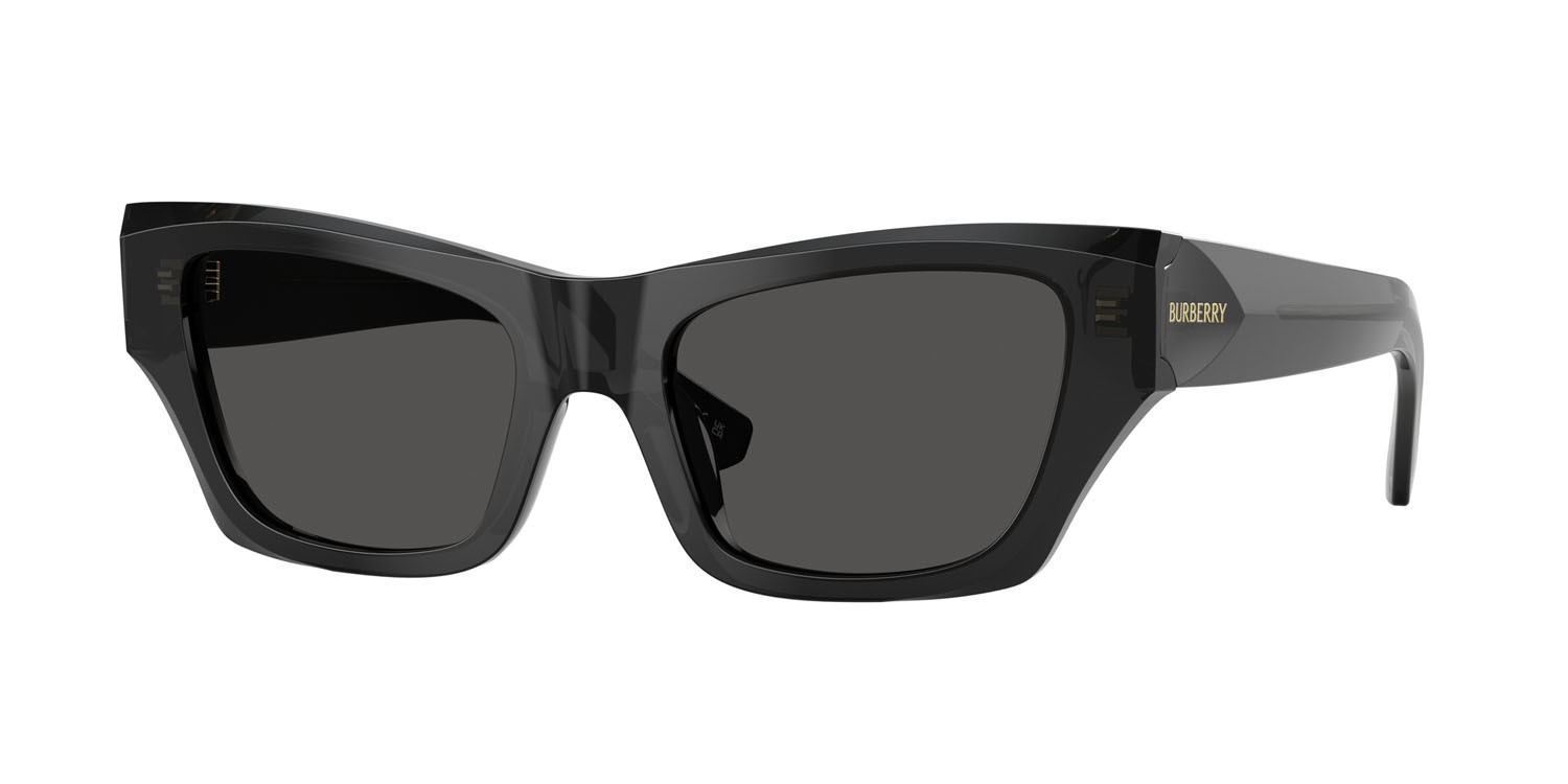 Sunglasses Burberry BE 4441U (411287) color grigio shape cat eye lenses grigio scuro