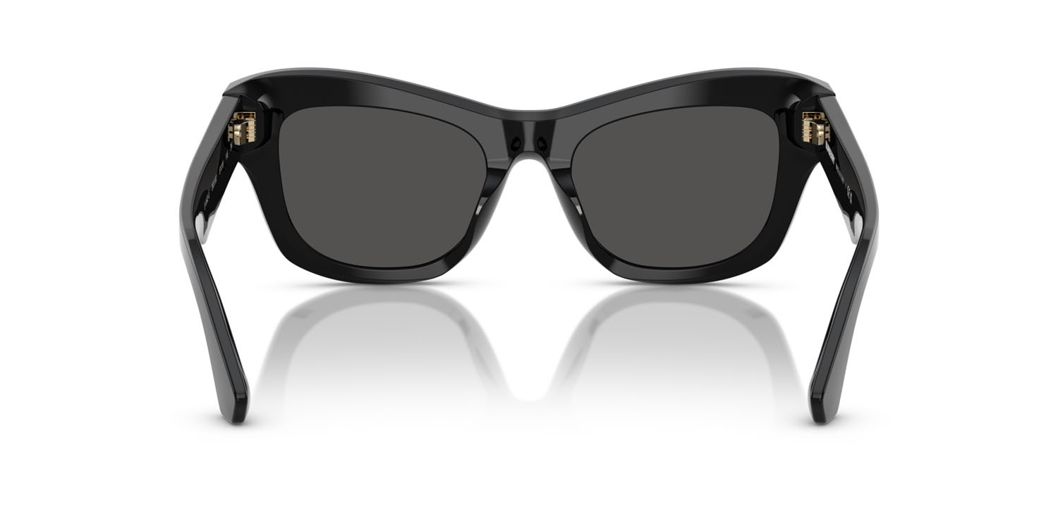 Occhiali da sole Burberry BE 4442U (300187) colore nero forma cat eye lenti grigio scuro