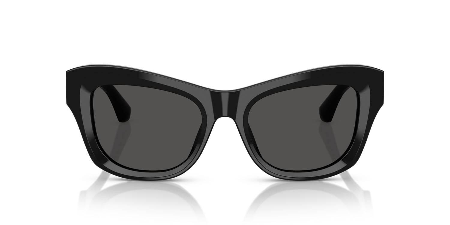 Occhiali da sole Burberry BE 4442U (300187) colore nero forma cat eye lenti grigio scuro