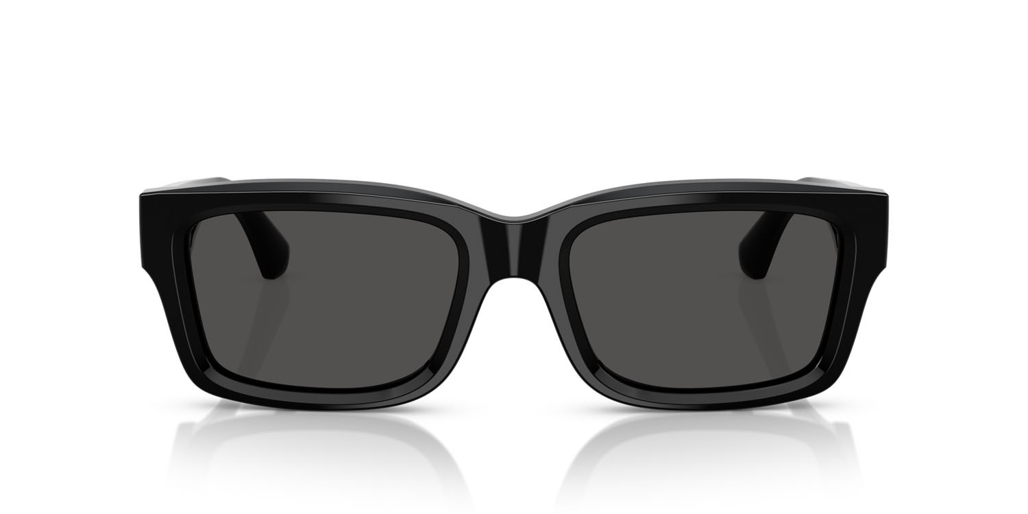 Sunglasses Burberry BE 4443 (300187) color nero shape rectangle lenses grigio scuro