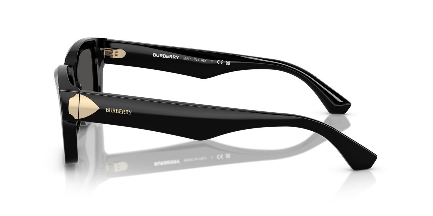 Sunglasses Burberry BE 4443 (300187) color nero shape rectangle lenses grigio scuro