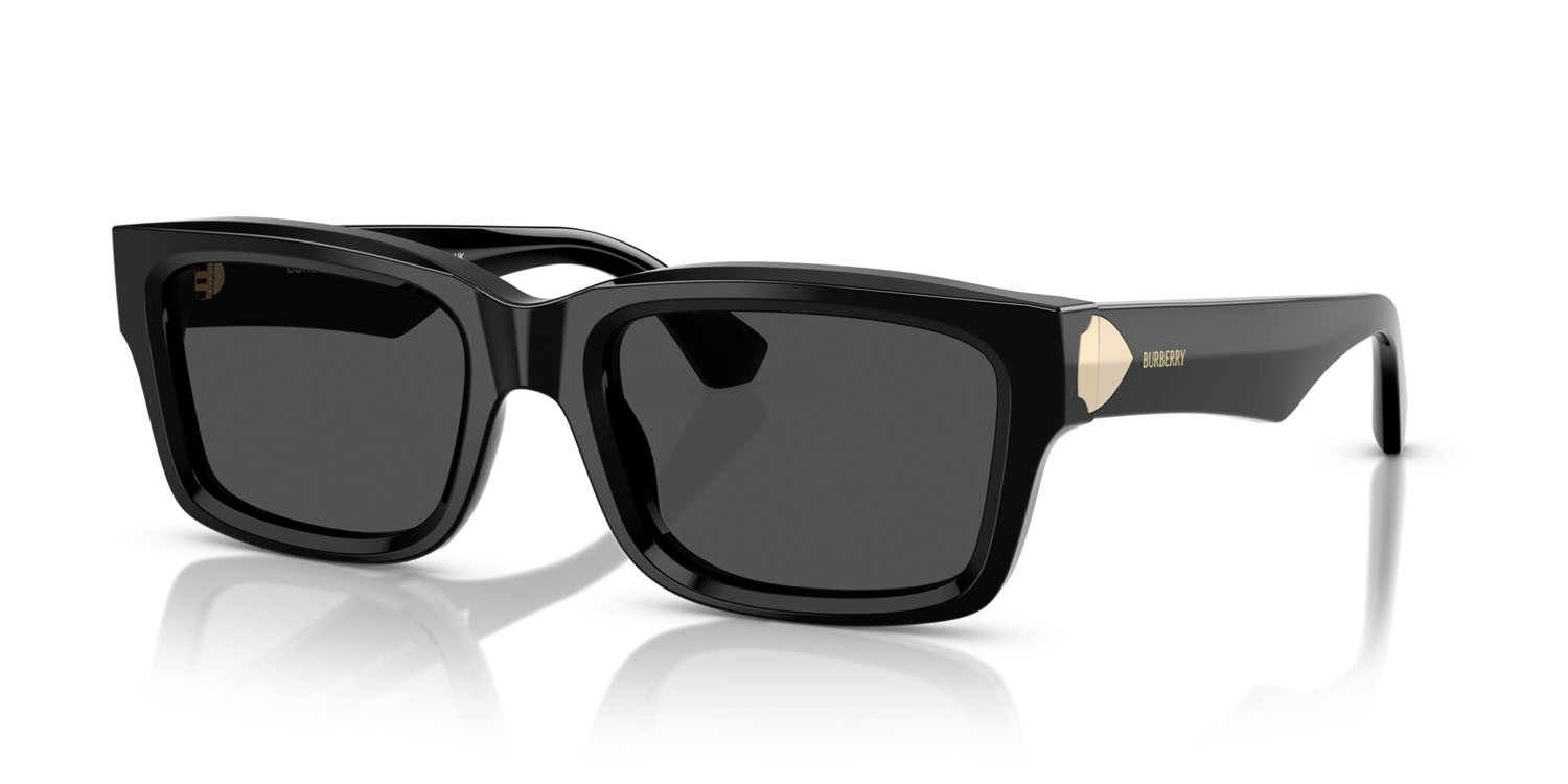 Sunglasses Burberry BE 4443 (300187) color nero shape rectangle lenses grigio scuro