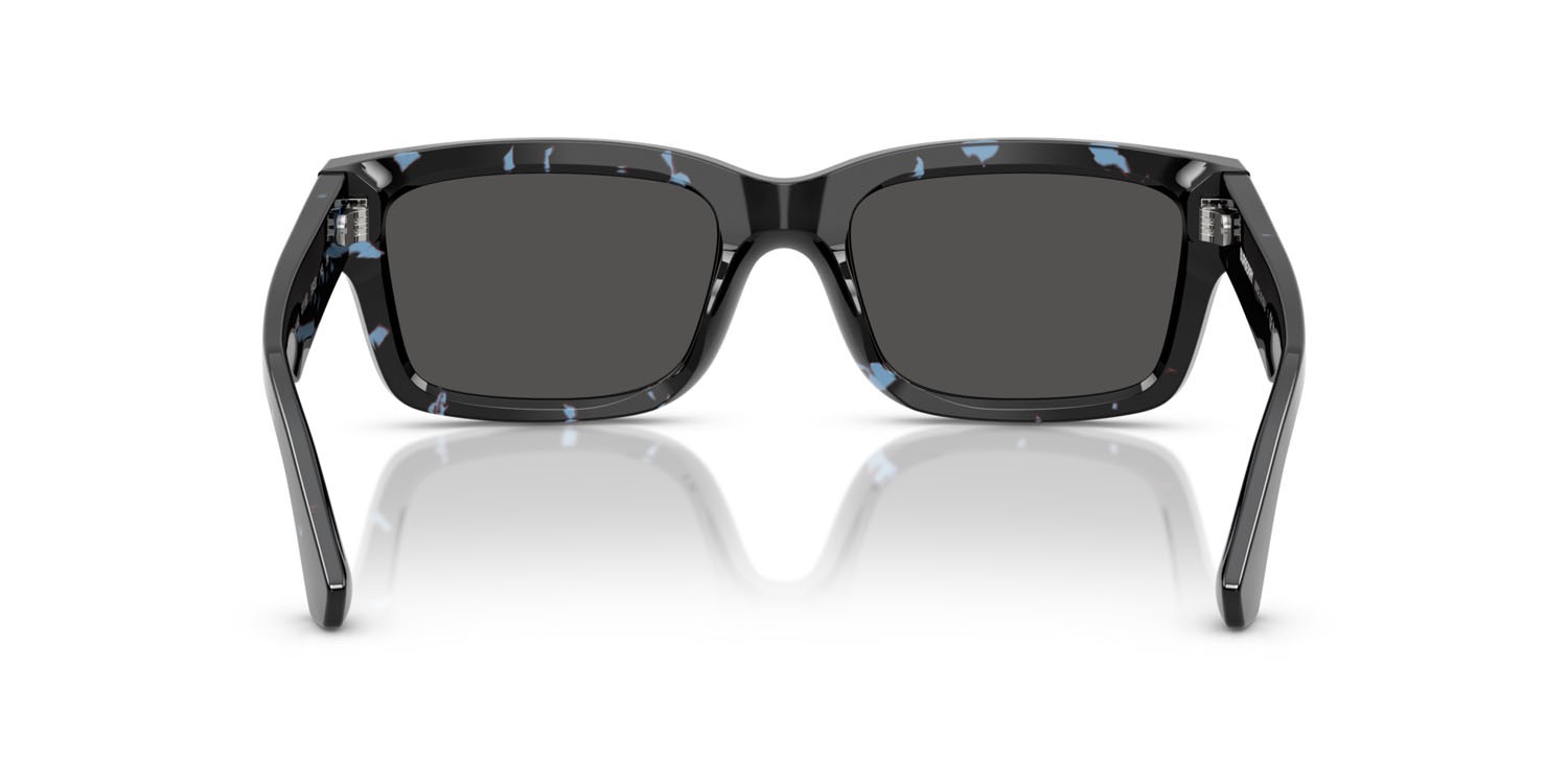 Occhiali da sole Burberry BE 4443 (411187) colore blu havana forma rettangolare lenti grigio scuro