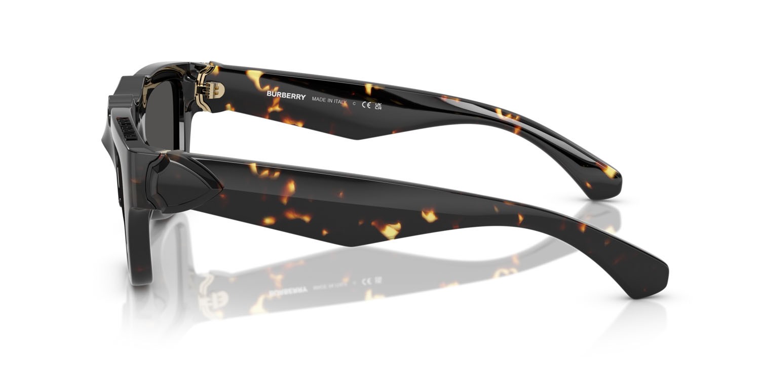 Sunglasses Burberry BE 4445U (410687) color havana scuro shape square lenses grigio scuro
