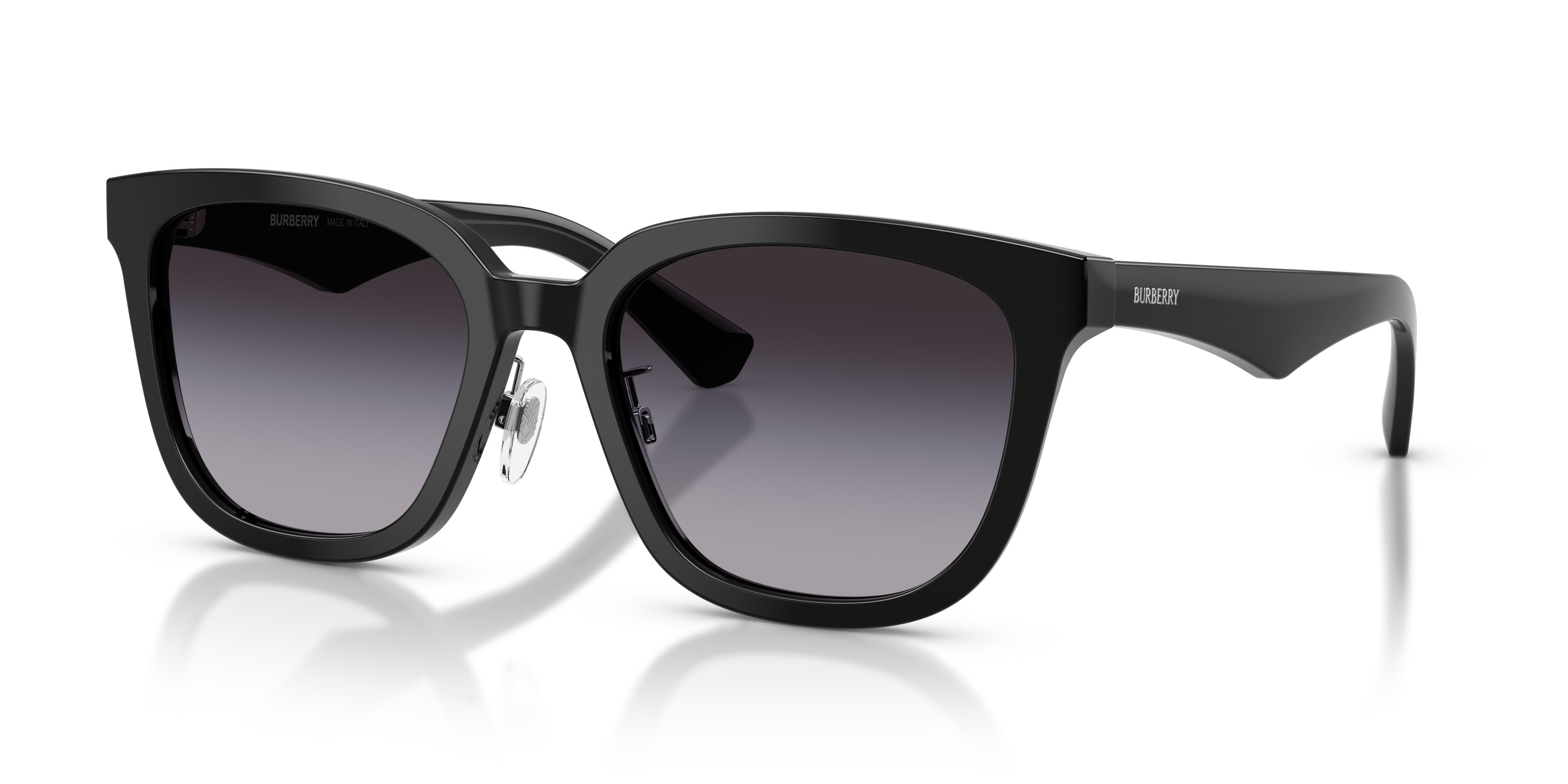 Sunglasses Burberry BE 4446D (30018G) color nero shape square lenses sfumato grigio